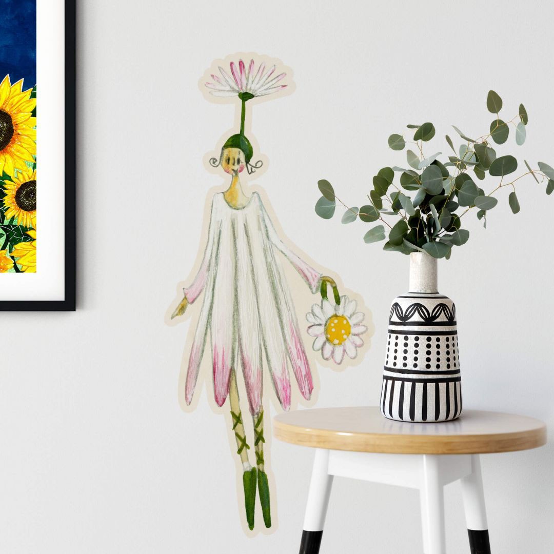 Wall-Art Wandtattoo »Blütenelfe August Gänseblume«, (1 St.), selbstklebend, entfernbar