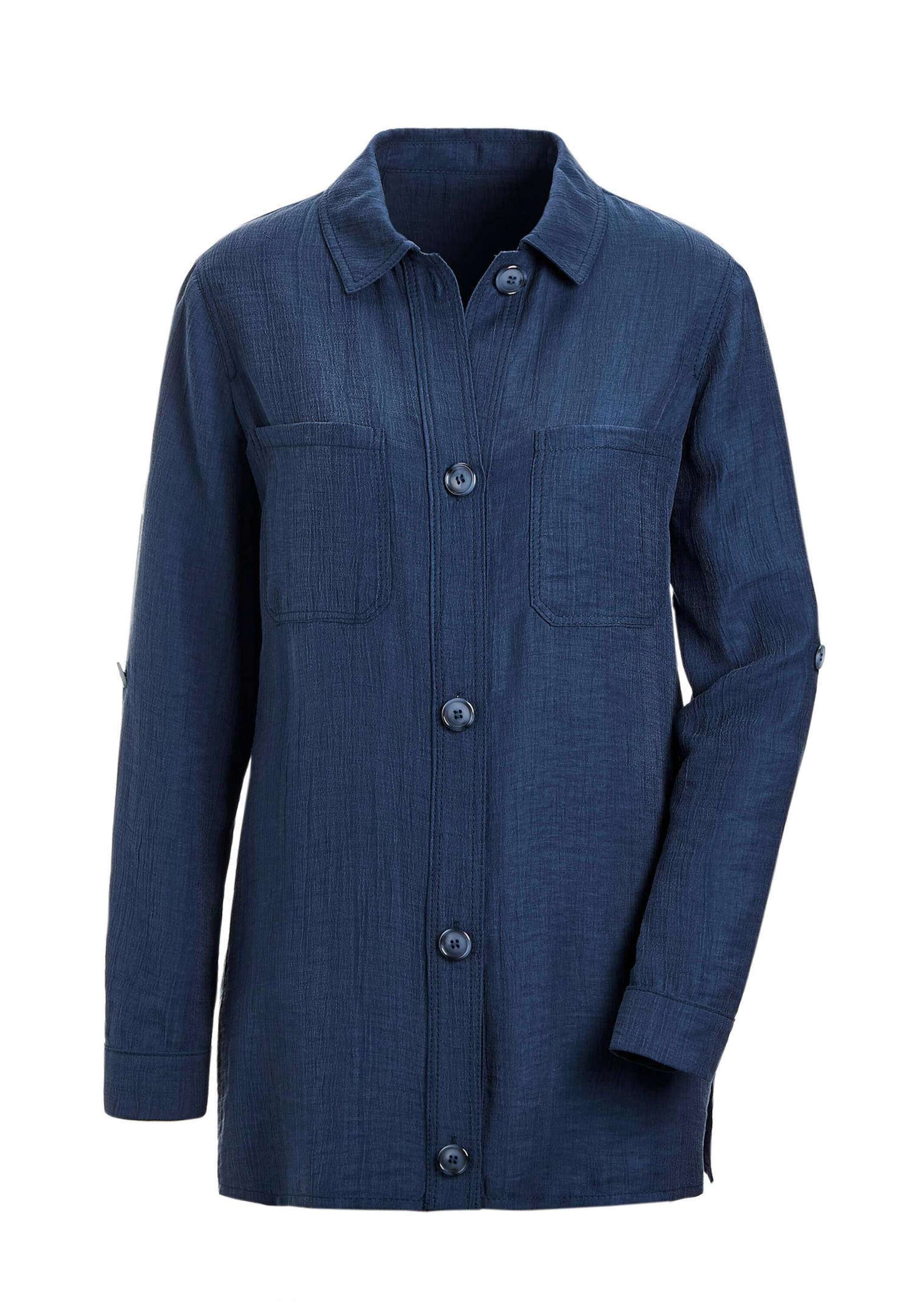 GOLDNER Hemdbluse "Kurzgröße Viskose Hemdjacke Langarm" Sonstige günstig online kaufen