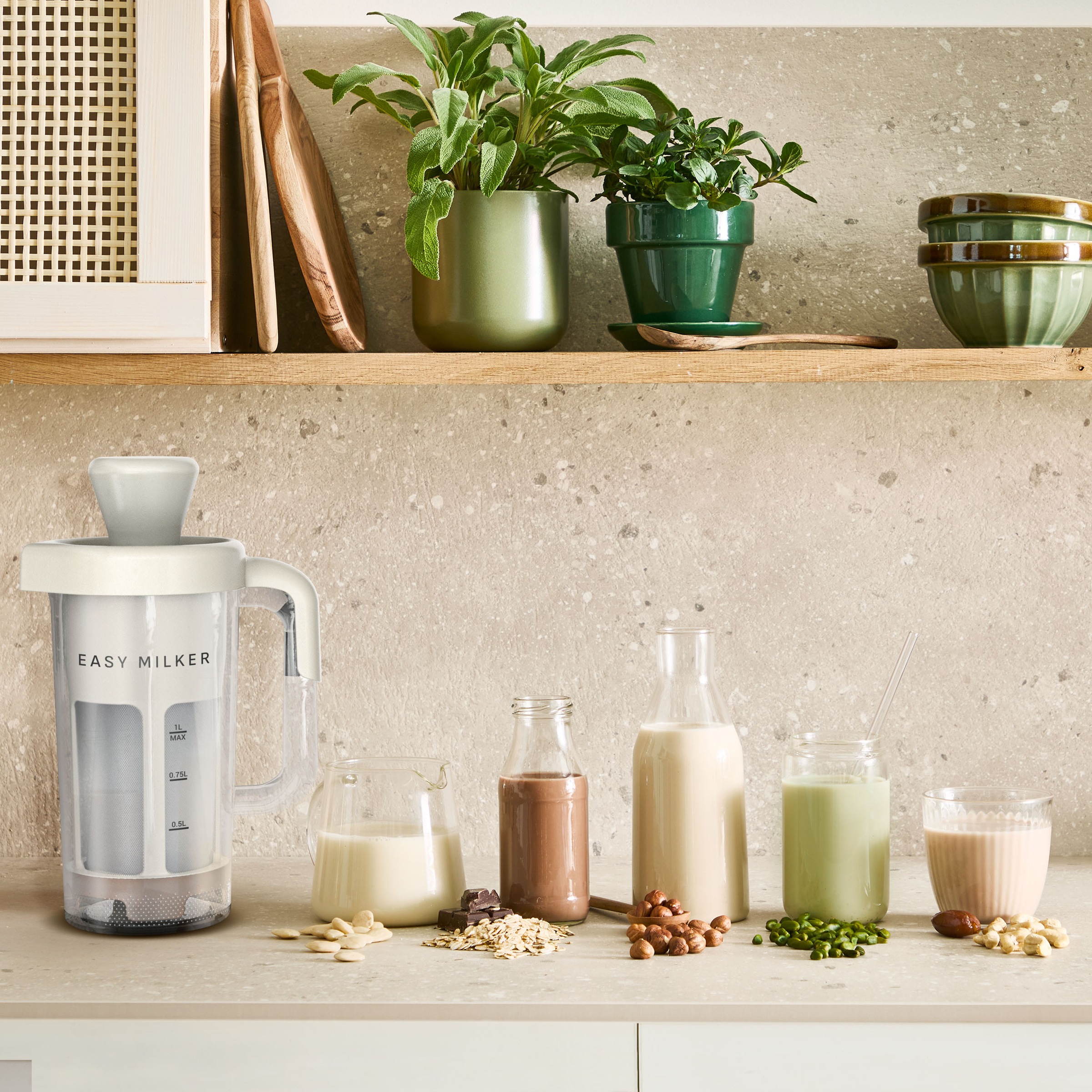 Tefal Zerkleinerer »Easy Milker« Pflanzenmilchzubereiter, kein Abfall, mit allen Stabmixern kompatibel