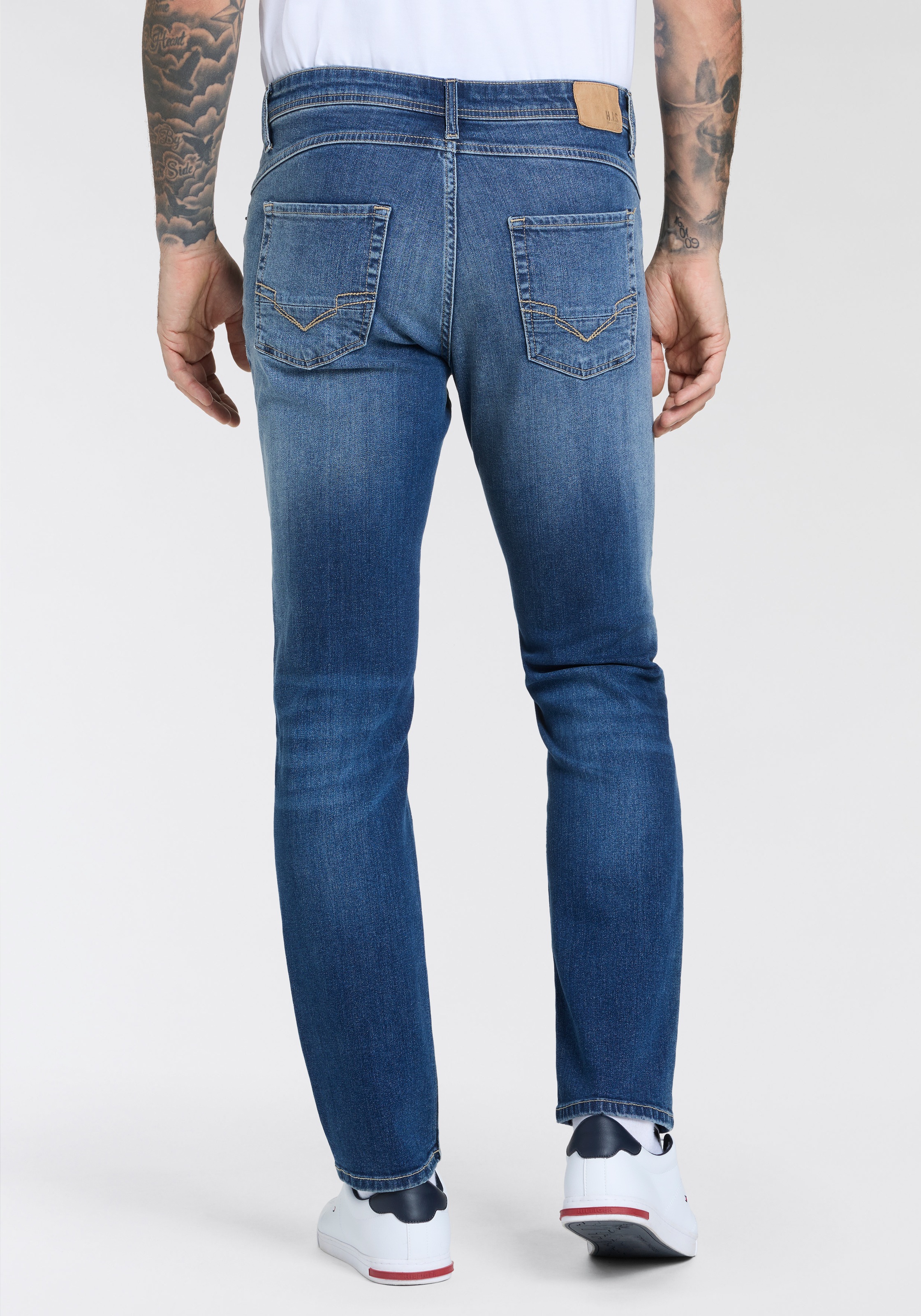 H.I.S Straight-Jeans "NEW DALE", gerades Bein, mit Used-Effekten, niedrige günstig online kaufen