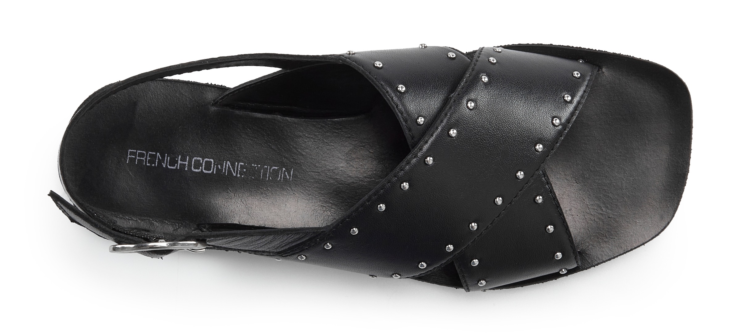 French Connection Sandale »Sandalette, Pantolette,«  Mule, offener Schuh mit Nietenbesatz VEGAN