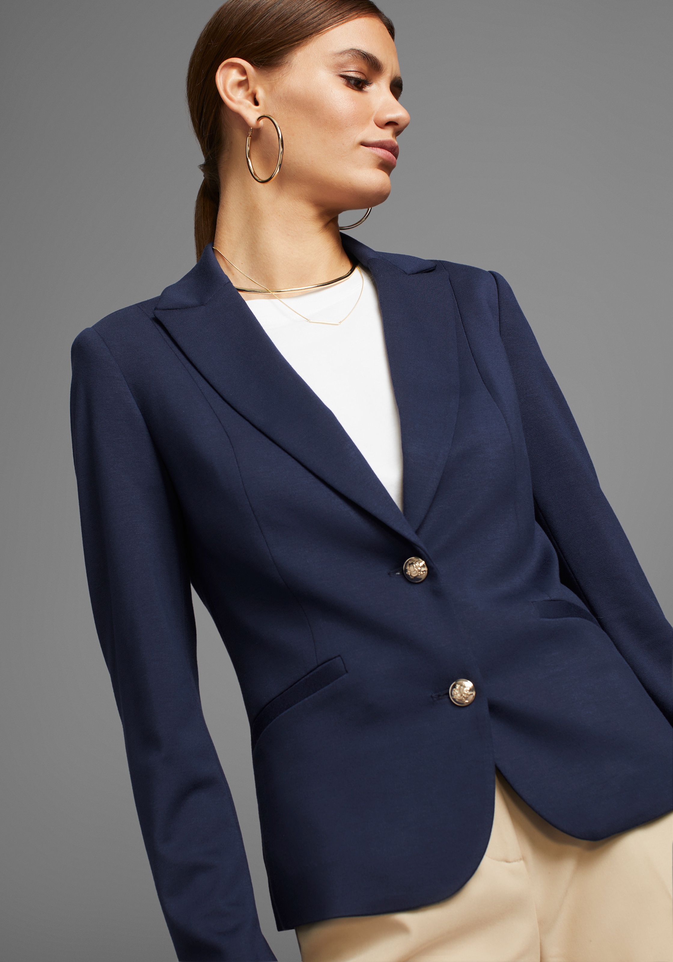 HECHTER PARIS Sweatblazer, mit eleganter Knopfleiste
