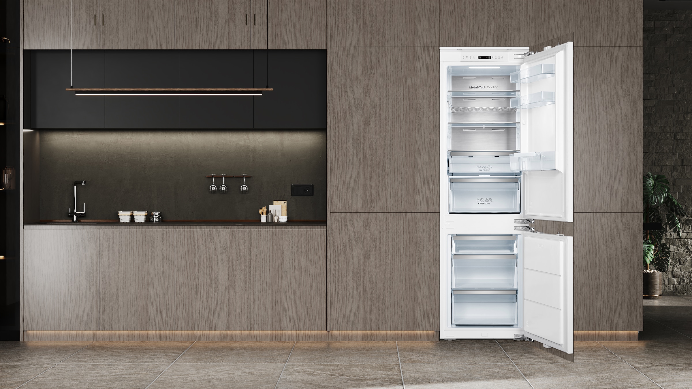 Hanseatic Einbaukühlgefrierkombination "HEKGS17754CNF" 177,2 cm hoch 54 cm günstig online kaufen