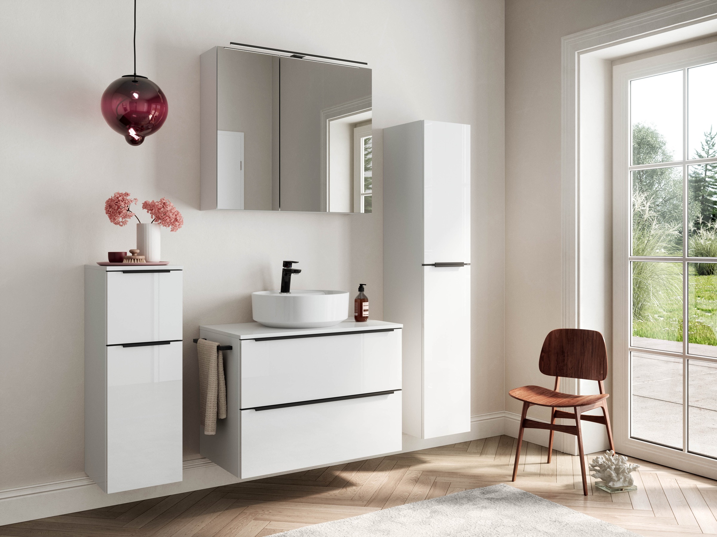 nobilia Badmöbel-Set "Alvene" vormontiert, mit Soft-Close, 4 Stk. tlg. günstig online kaufen