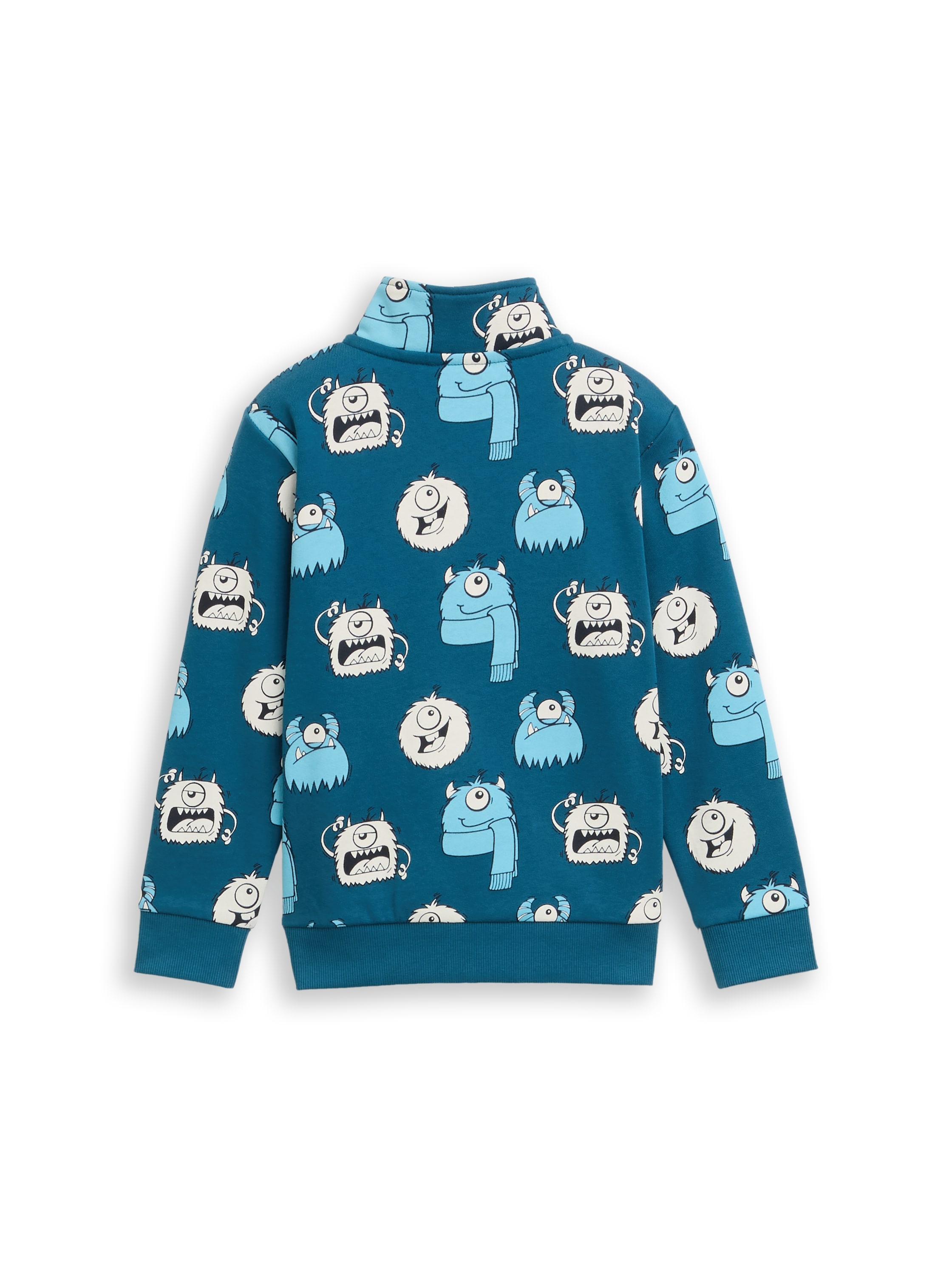 TOM TAILOR Sweatjacke mit Allover-Monster-Print, für Kids