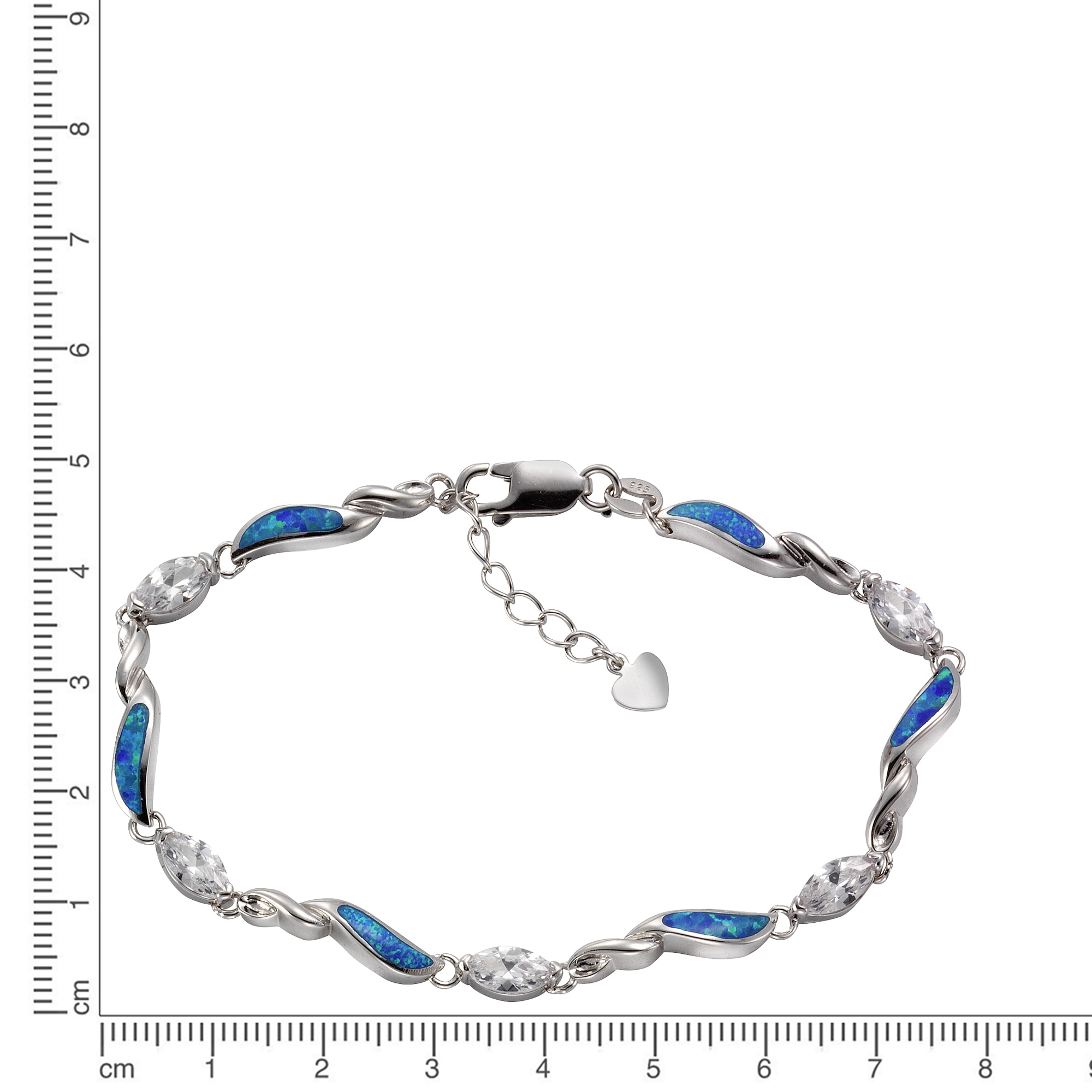 Sterling Armband Zirkonia« online bestellen »925/- Silber synth. Vivance BAUR Opal |