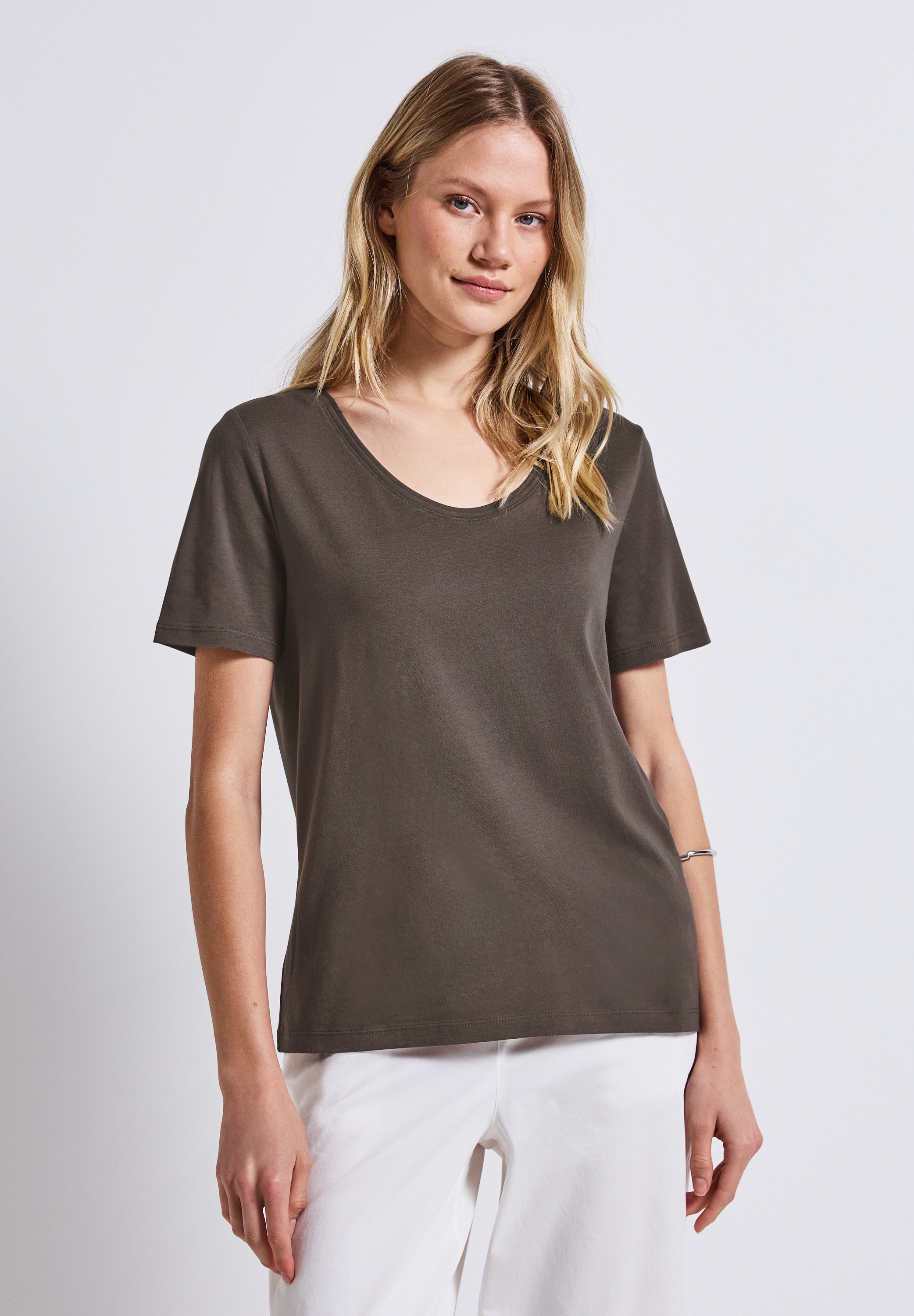 STREET ONE T-Shirt, mit V-Ausschnitt günstig online kaufen