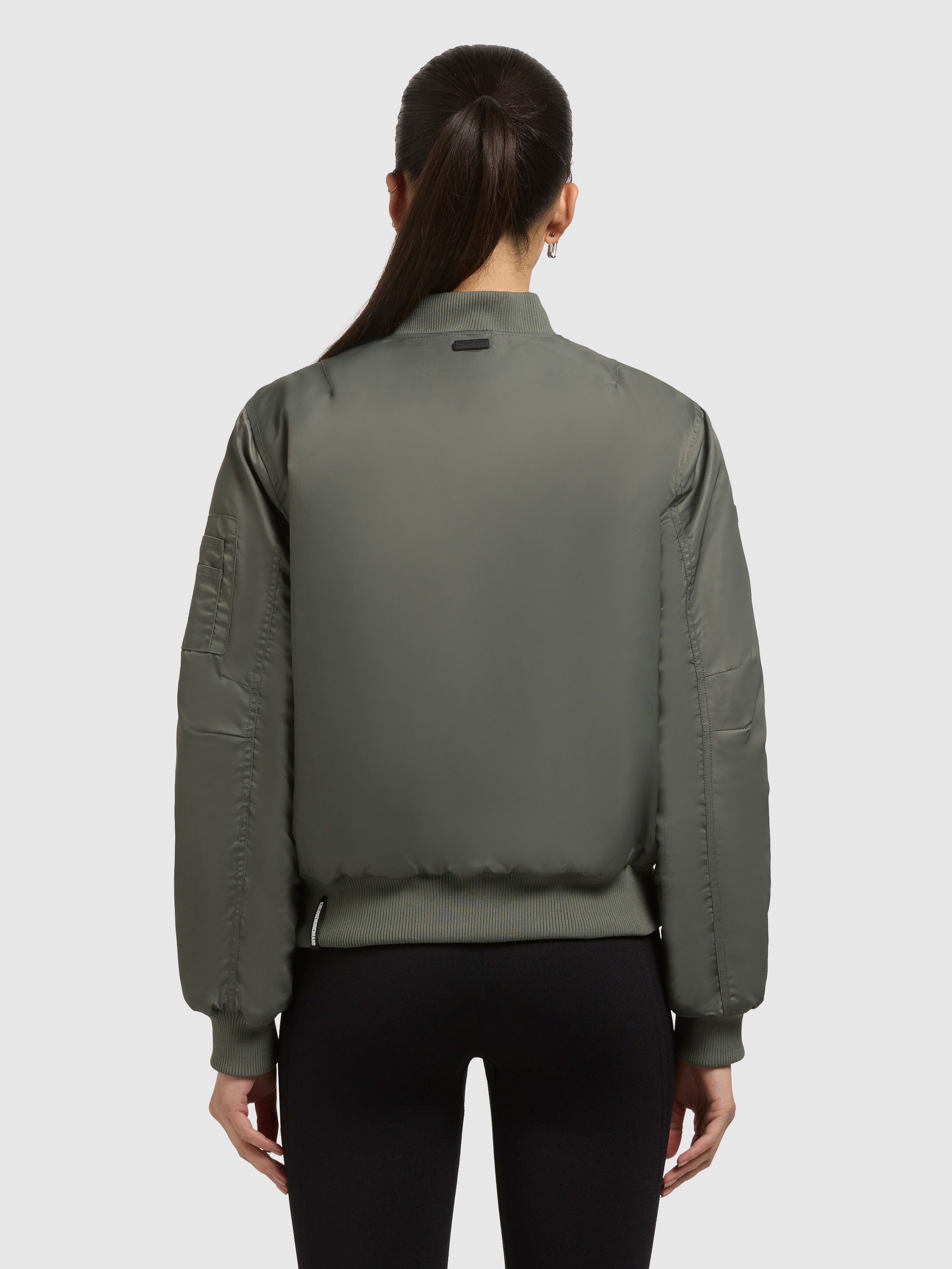 Bomberjacke KHUJO "KASIA", Damen, Gr. M, sage grün, Twill, 100% Nylon, unifarben, eingesetzt Rippbündchen, Jacken Bomberjacke 3