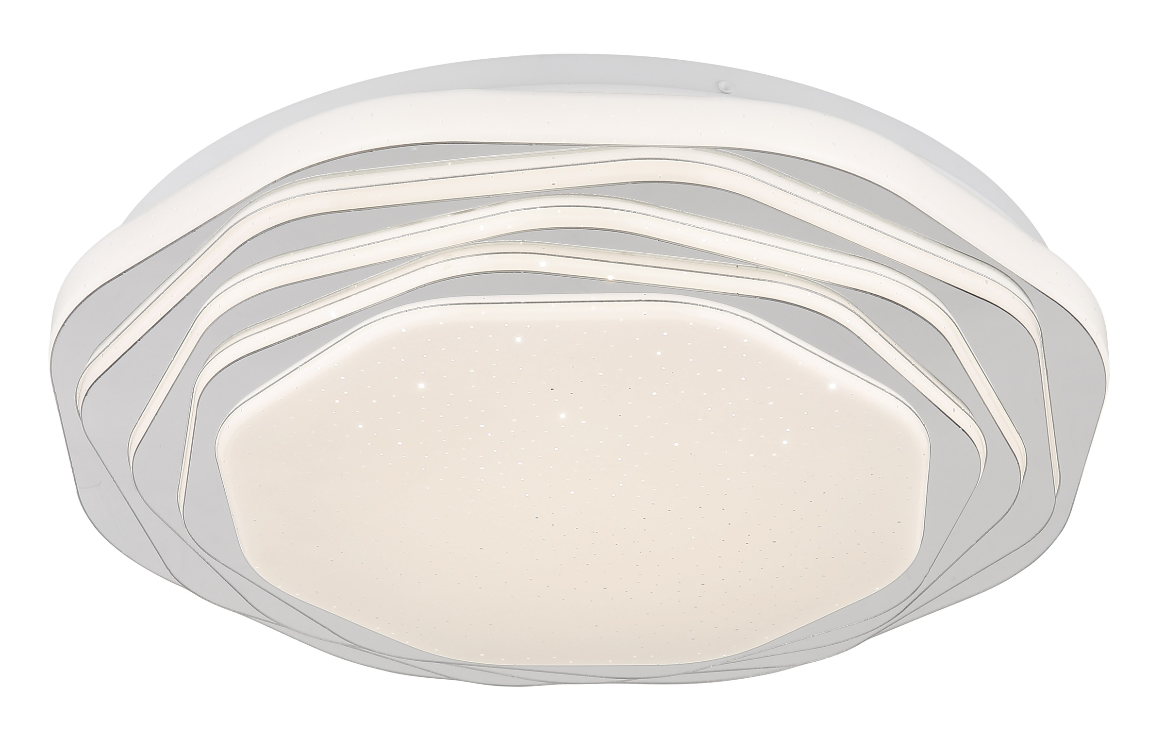 GLOBO LIGHTING LED Deckenleuchte »FLORDELIS«, Leuchtmittel LED-Modul | LED fest integriert, Deckenlampe/rund/Wohnzimmer/Schlafzimmer/elegant