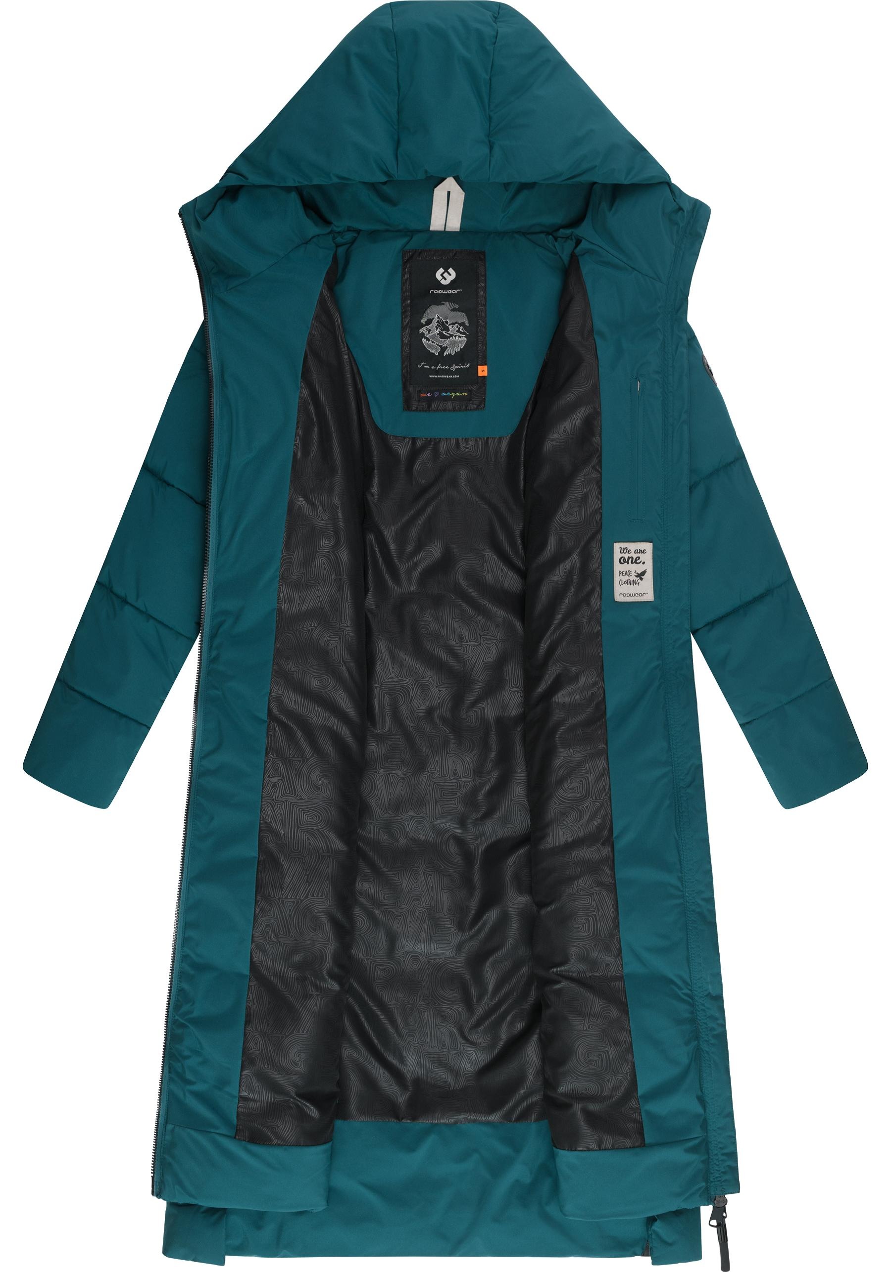 Ragwear Wintermantel »Patrise« Extralanger Damen Winter Steppmantel mit Gehschlitzen