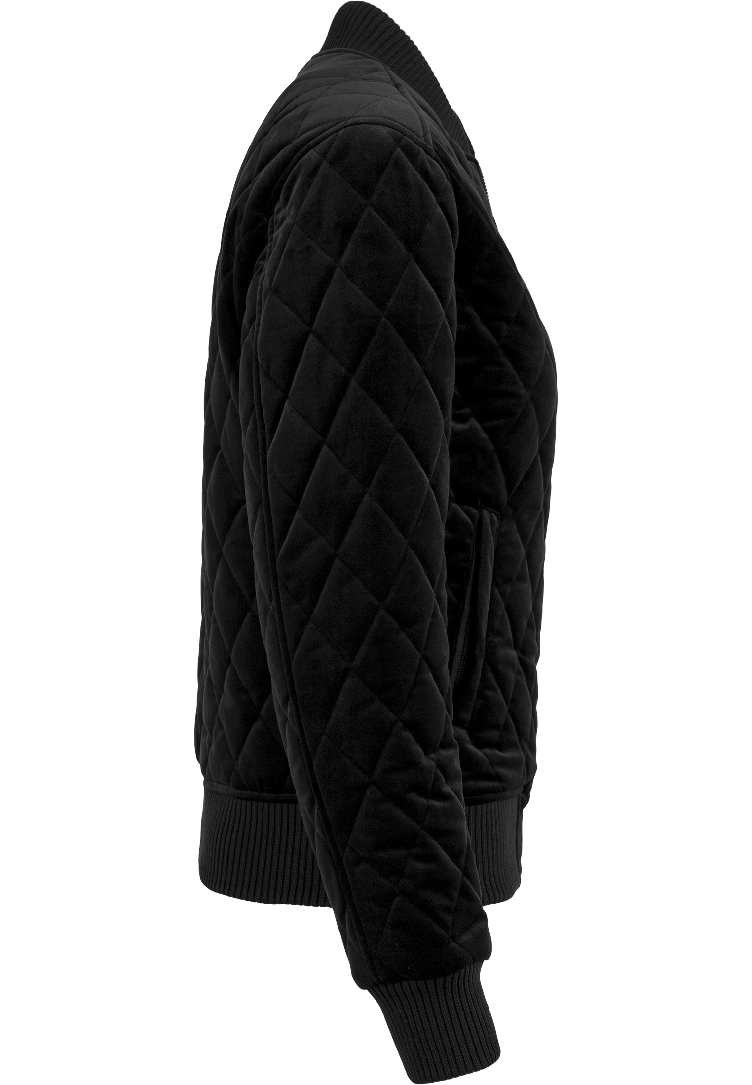 URBAN bestellen Outdoorjacke Ladies BAUR St.), (1 | CLASSICS Velvet Kapuze »Damen Jacket«, Quilt ohne Diamond
