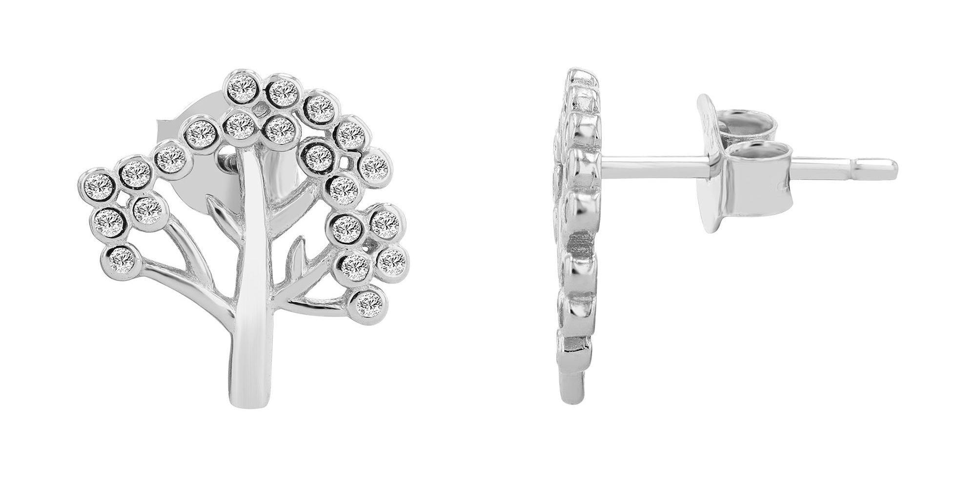 Adelia´s Paar Ohrhänger "Ohrringe – Ohrstecker Lebensbaum aus 925 Silber" Perfekt als Geschenk für besondere Menschen