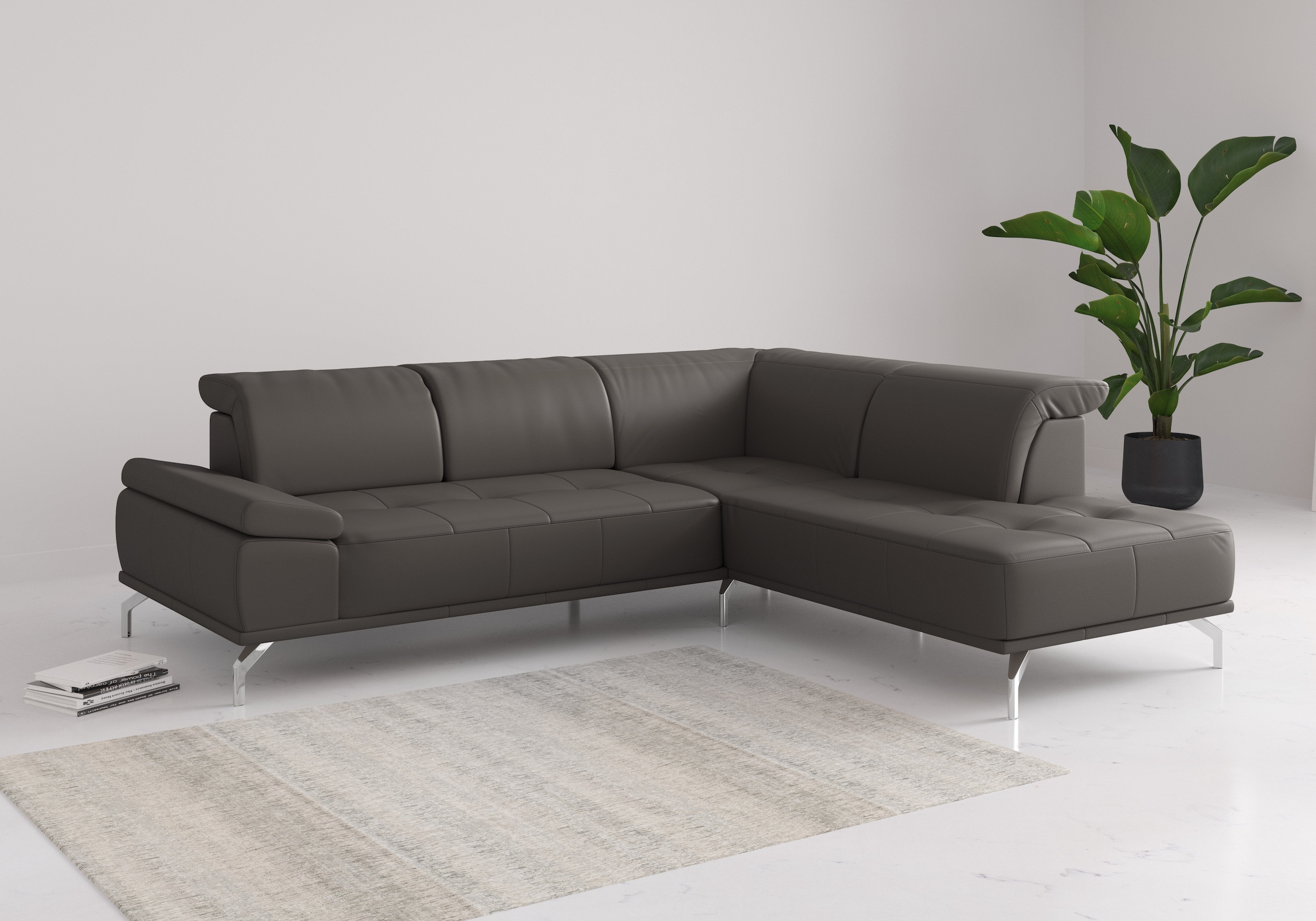OTTO home Ecksofa "Caluna" Inkl.Sitztiefenverstellung, wahlweise mit Kopf- und Armteilverstellung