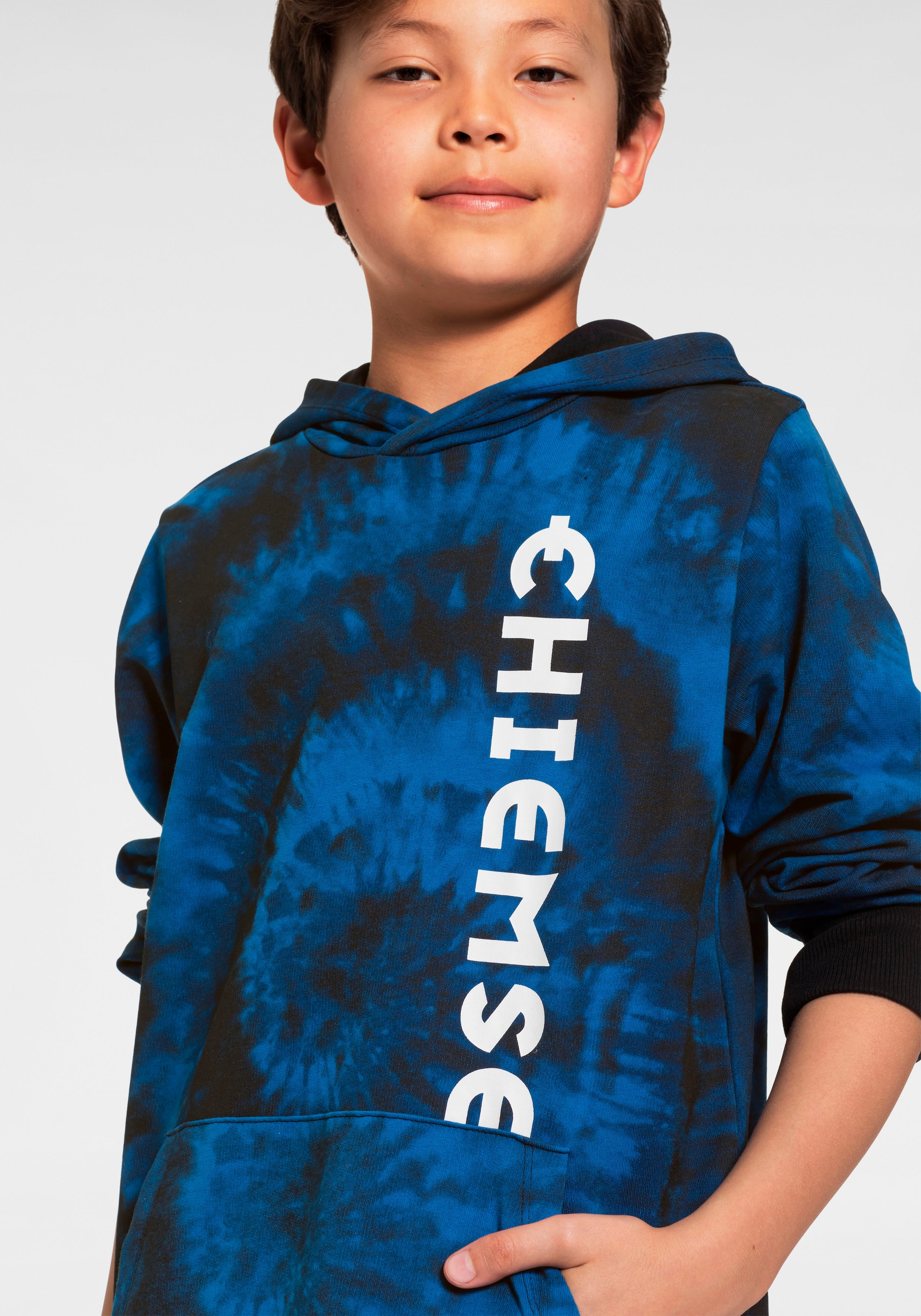 Logo-Druck mit cooler Kapuzensweatshirt Chiemsee Batikoptik«, | BAUR kaufen online »in