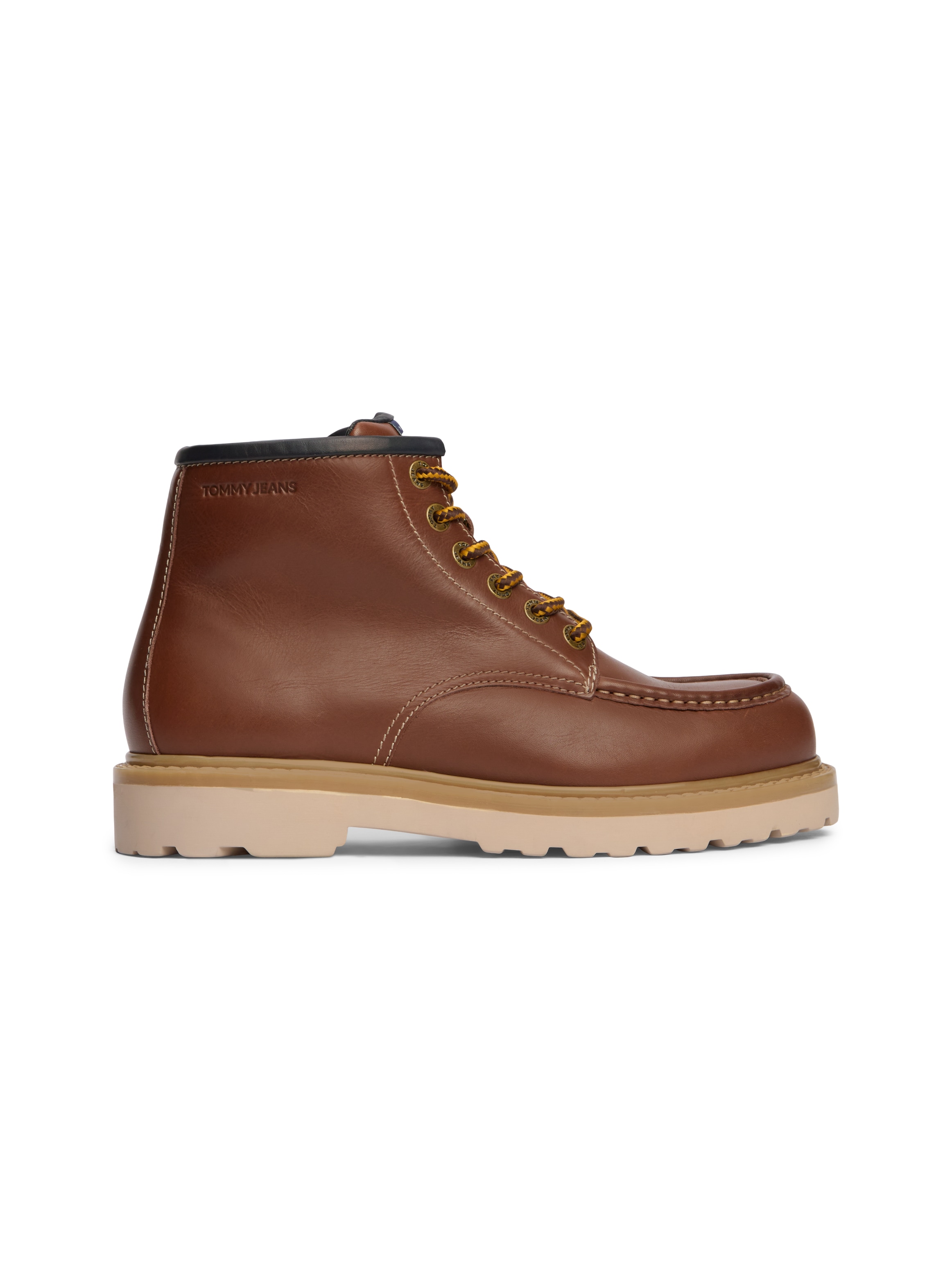 Tommy Jeans Schnürboots »ARCHIVE '01 AMERICAN LTH BOOT«  Blockabsatz, Schnürboots mit Logoschriftzug