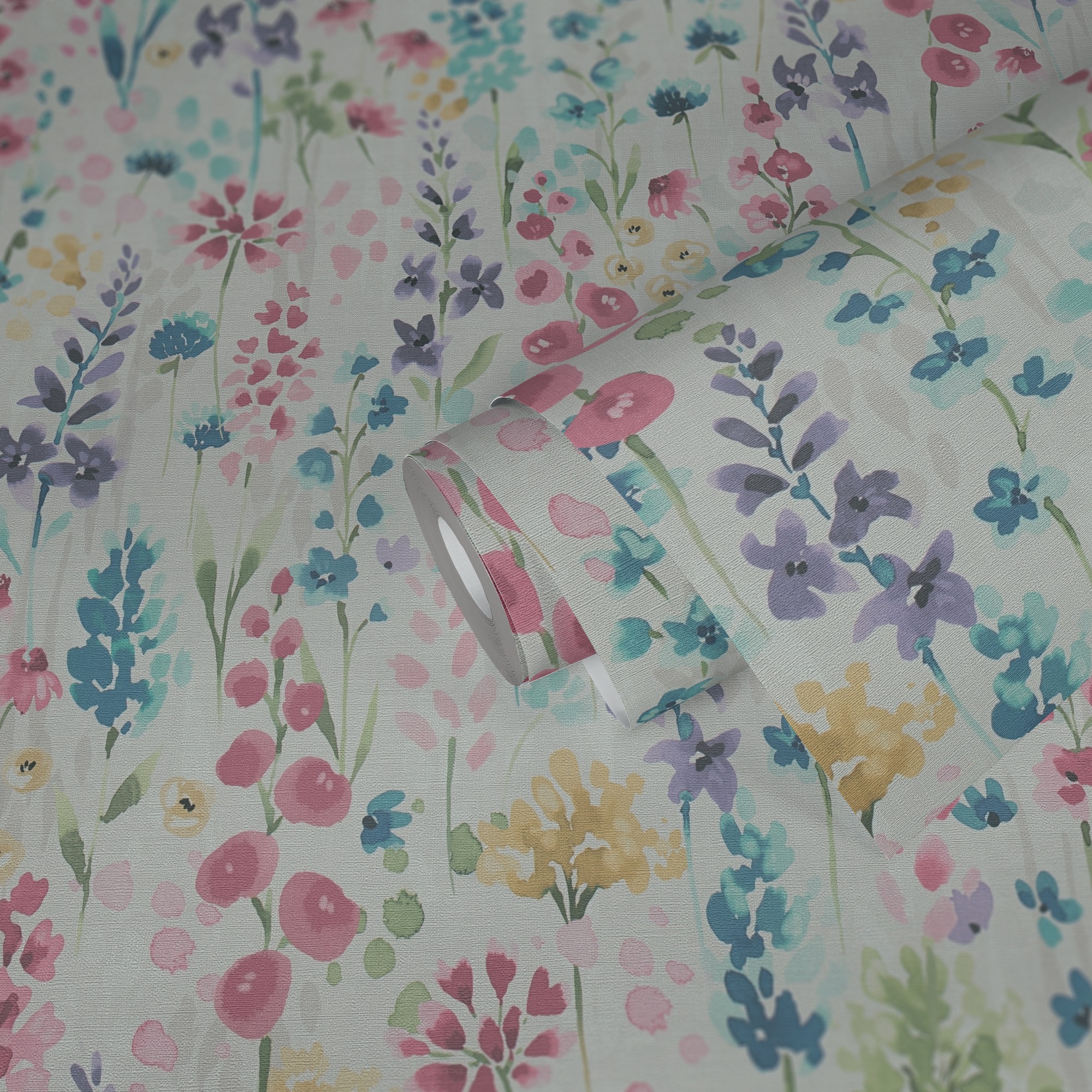 A.S. Création Vliestapete »Aquarell Dreams Blümchen-Tapete Mustertapete Blumen Blumen«, matt, Vliestapete Blumen für Schlafzimmer Küche Wohnzimmer Blümchen Design
