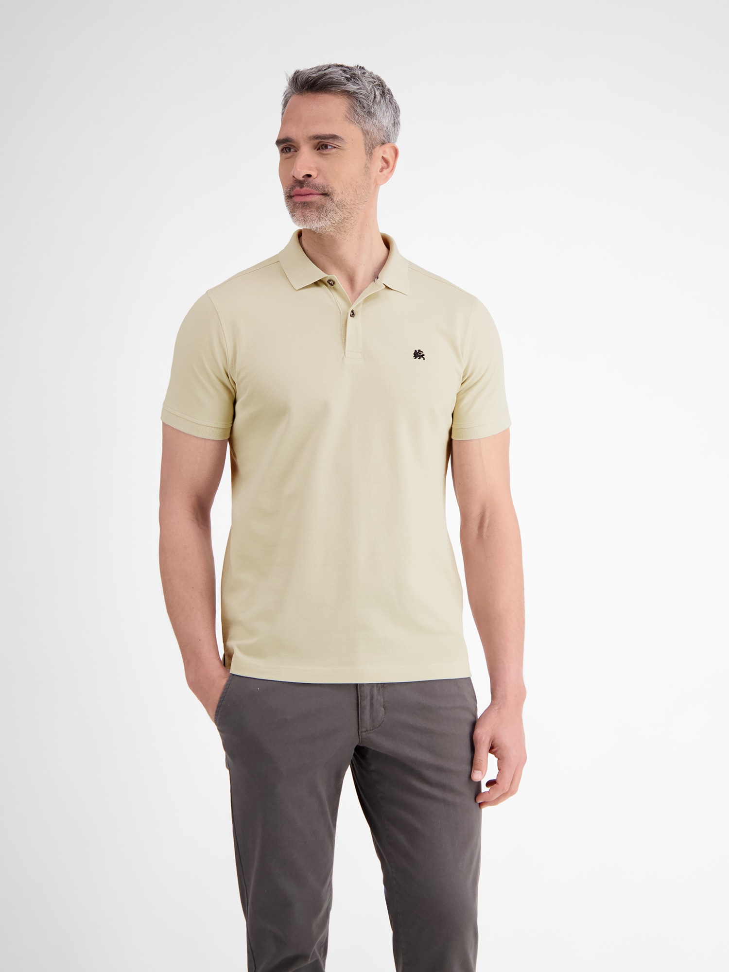 LERROS Poloshirt "LERROS Basic Poloshirt für Herren, unifarben" günstig online kaufen