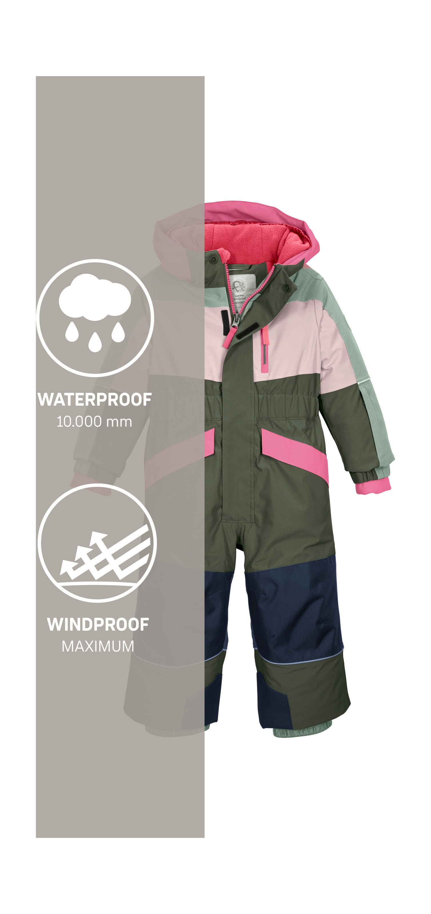 first instinct by killtec Overall »FISW 47 MNS ONPC« Warm gefütterter, wind- u. wasserdichter Schneeanzug, Grow-Up-Funktion