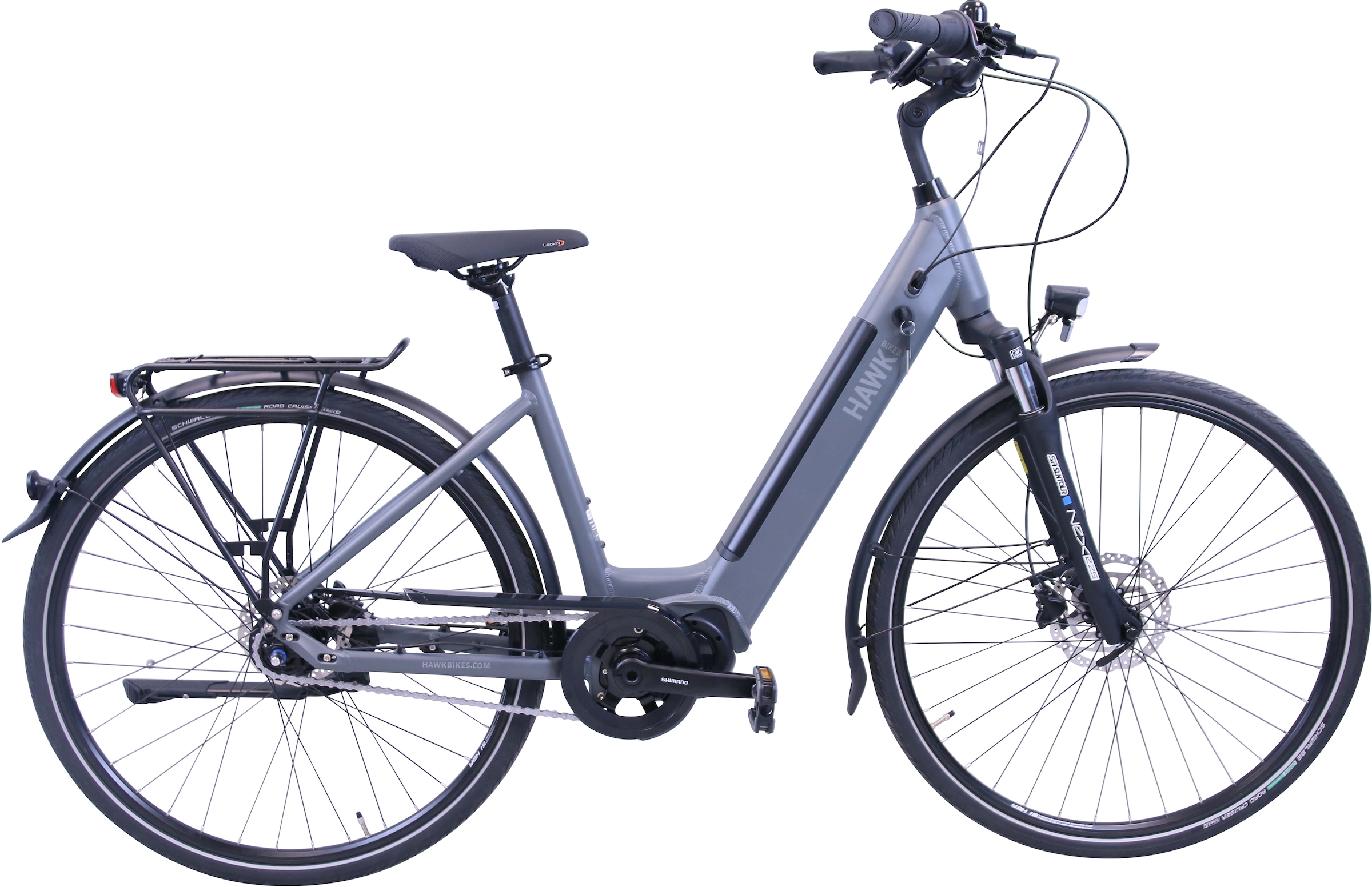 HAWK Bikes E-Bike "eCity Wave Integrated Lady STEPS", 7 Gang, Shimano, Nexus 7-Gang, Mittelmotor 250 W, Pedelec, Elektro