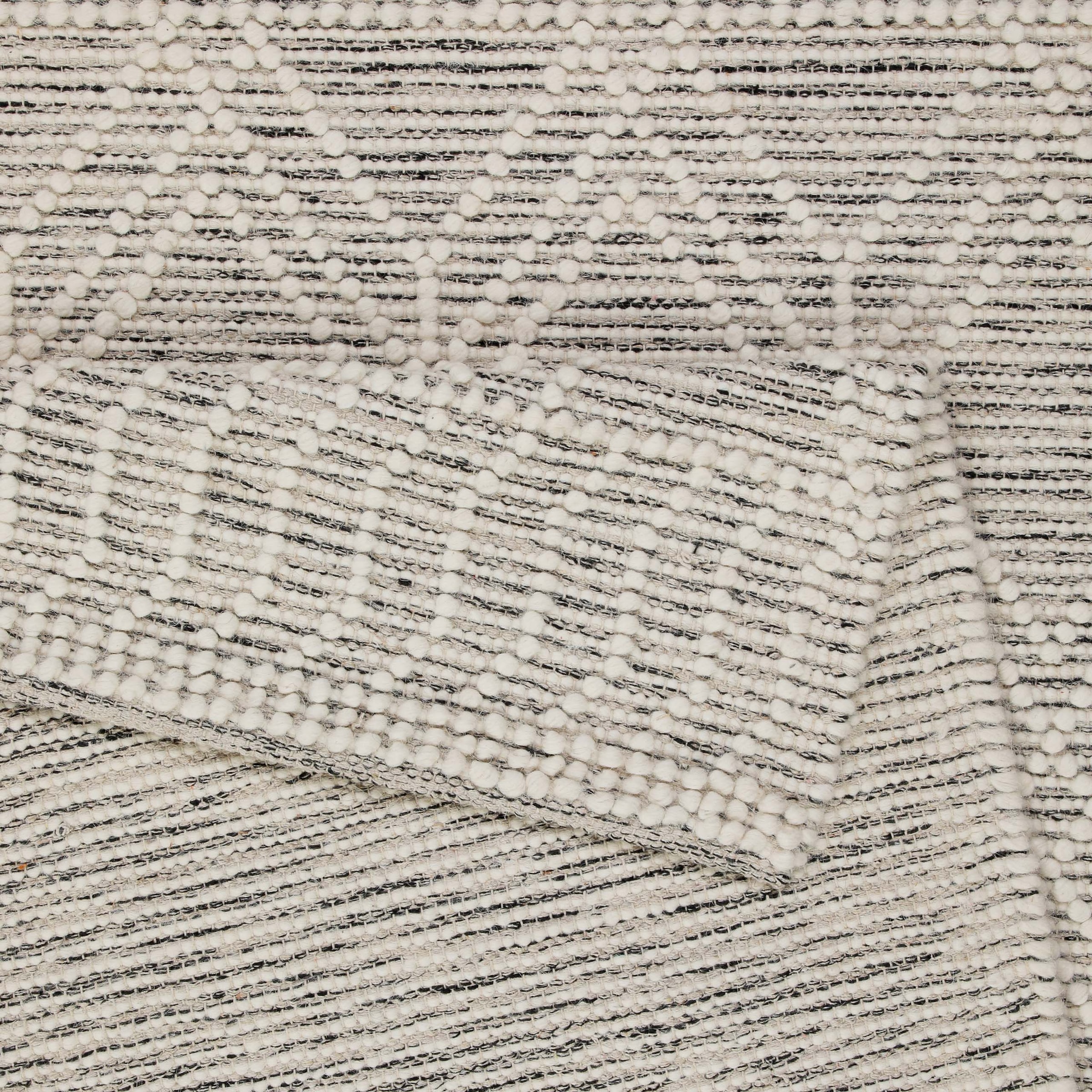 my home Teppich »Eleena«, rechteckig, 8 mm Höhe, 70% Wolle, handgewebt, Raute, Hoch-Tief, Wohnzimmer, Naturfaser