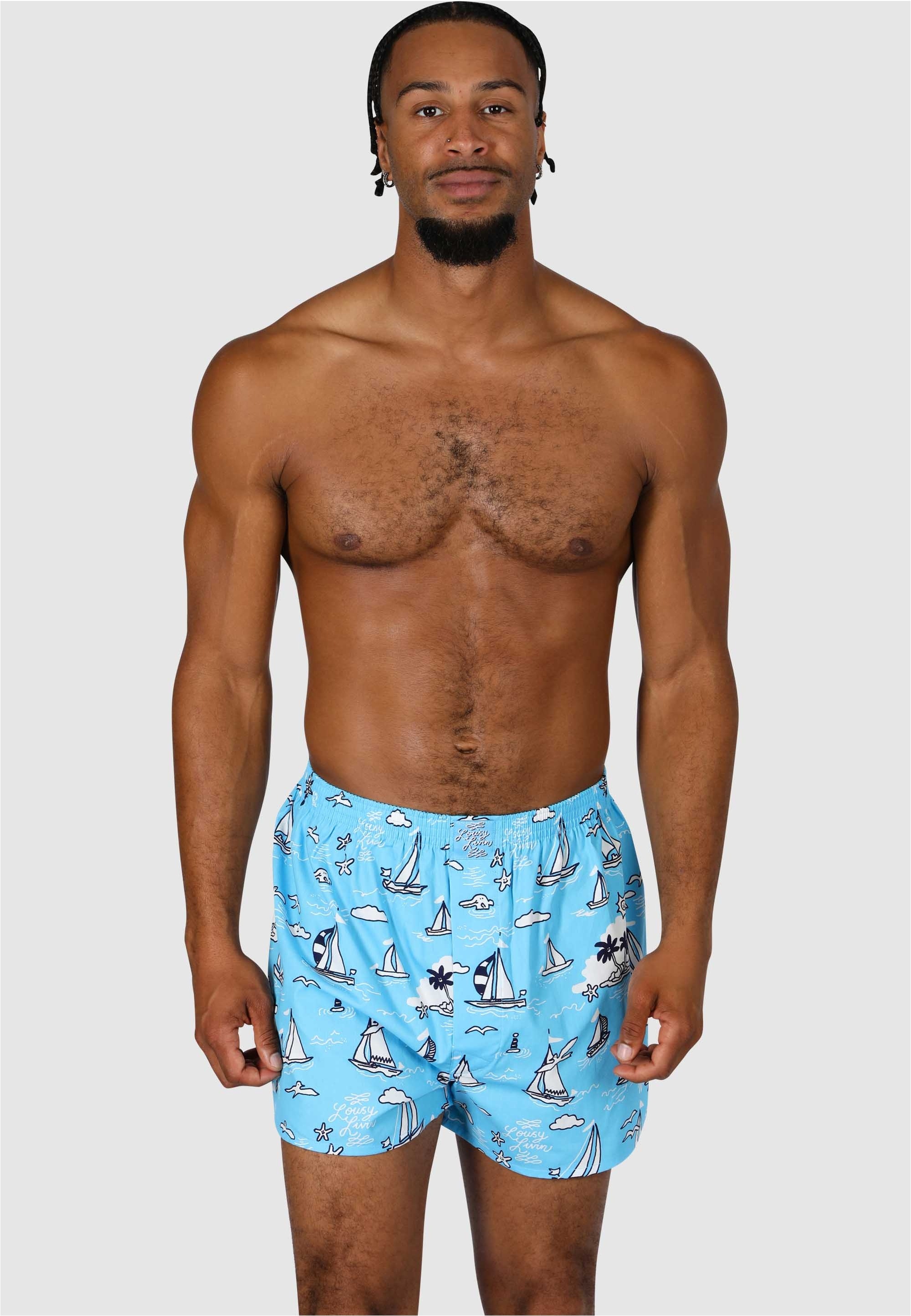 Lousy Livin Boxershorts "Boats & Ducks" 2 Stk. mit lässigen Allover-Prints