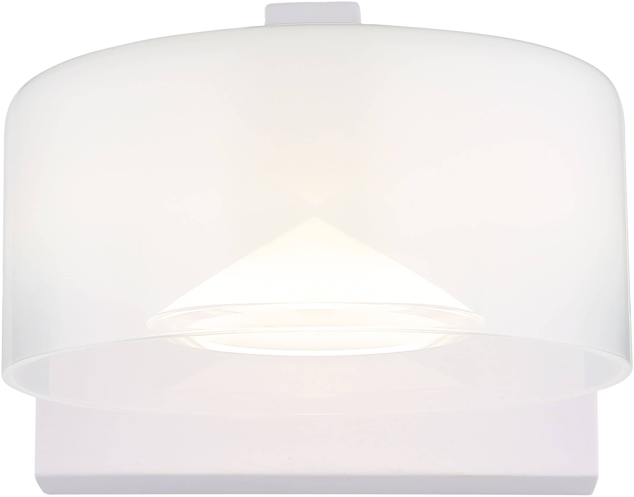 GLOBO LIGHTING LED Wandleuchte »BELINDA«, Leuchtmittel LED-Modul | LED fest integriert, Wandlampe/Glas opal/4000K/Flur/weiß