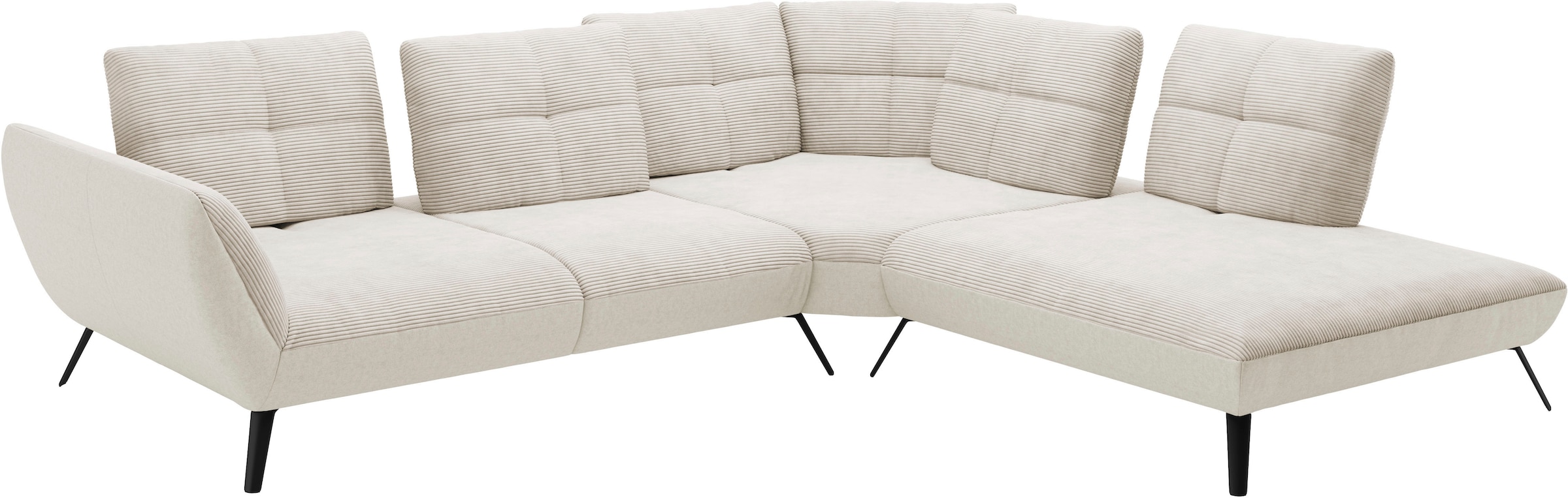 Places of Style Ecksofa »Mikado L-Form«, inkl. Sitztiefenverstellung und Armteilverstellung