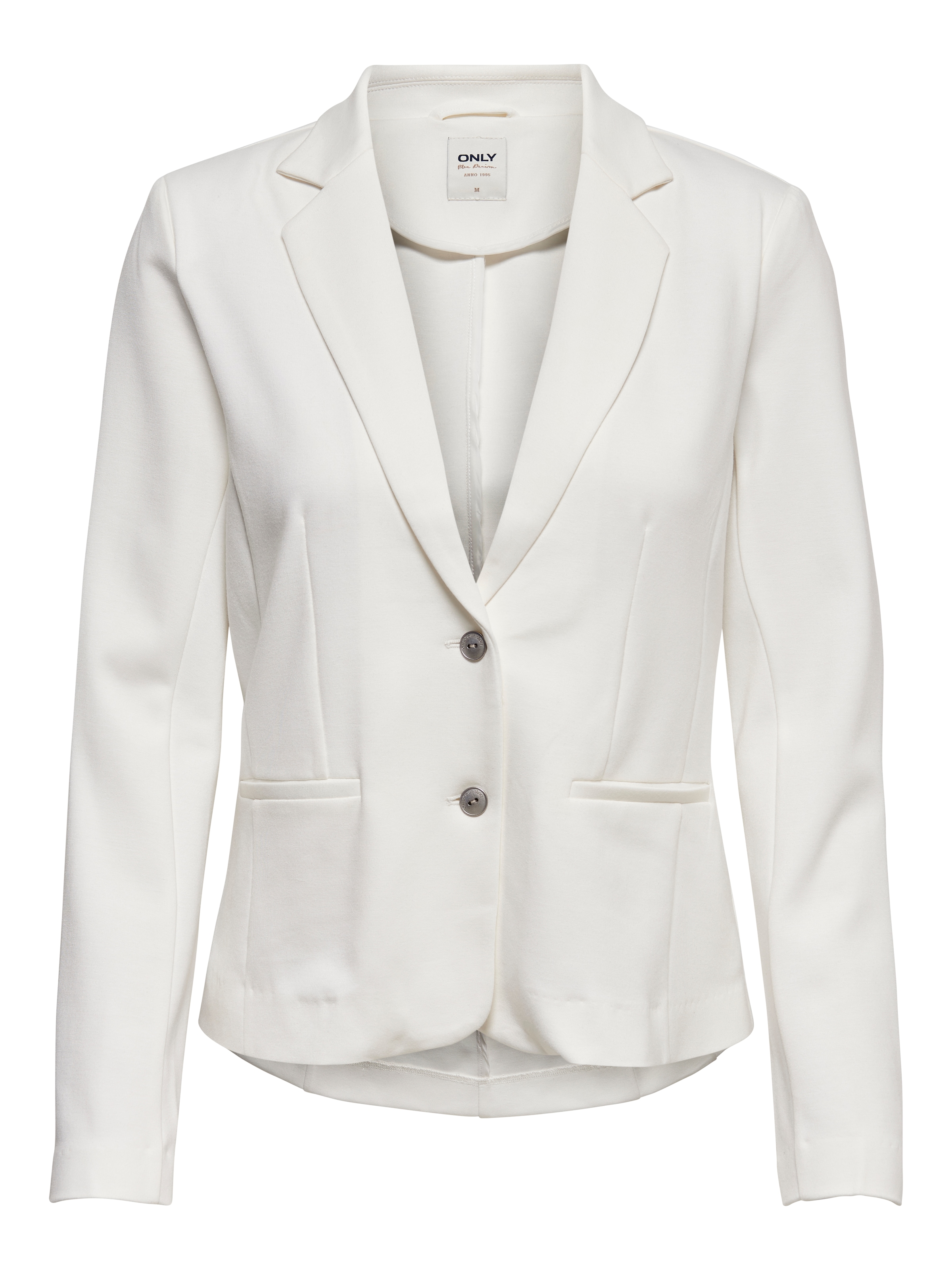 ONLY Jerseyblazer »ONLPOPTRASH – 2-Knopf Blazer mit taillierter Silhouette« regular fit, Milano Rib, Materialmix, Reverskragen, unifarben