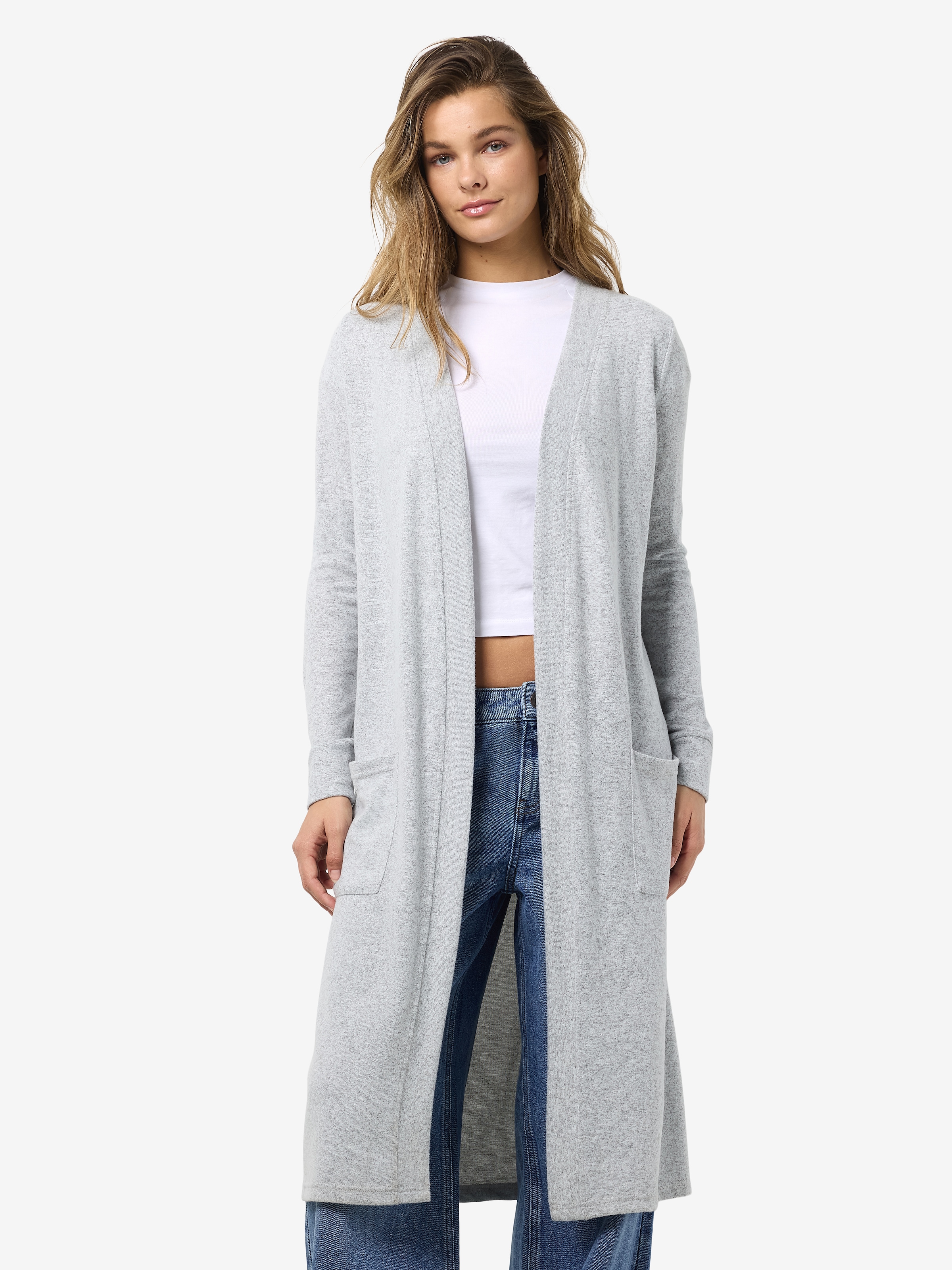 Noisy may Strickjacke "NMCITY L/S LONG CARDIGAN NOOS" Kunstfaser günstig online kaufen