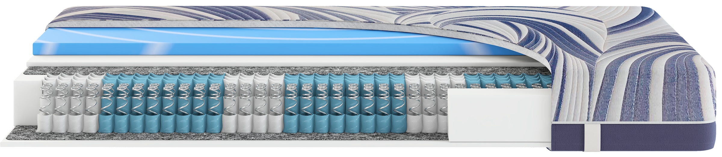 Hn8 Schlafsysteme Taschenfederkernmatratze »Ocean Clean TFK«, 21 cm hoch, (1 St., 1-tlg.)