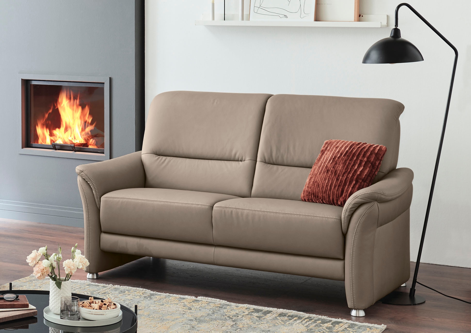 2,5-Sitzer DIE PLANBAR, B:172cm H:99cm T:93cmtorro artischocke, Sofas, "PN-PF23182", Federkernpolsterung, wahlweise Rücken echt bezogen