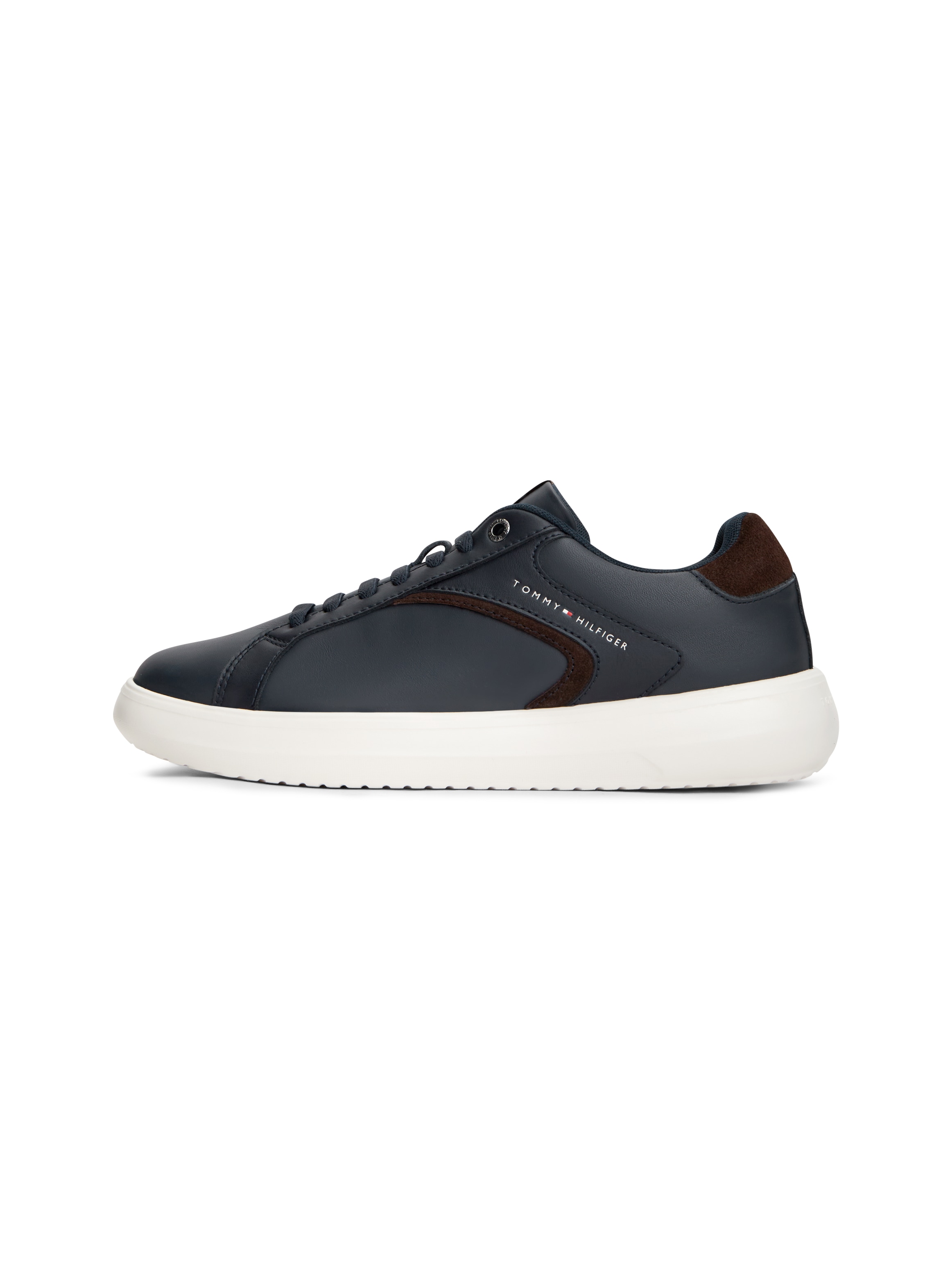 Tommy Hilfiger Sneaker »TH MODERN LIGHTCUP LEATHER«  Freizeitschuh, Halbschuh, Schnürschuh mit Kontrastbesätzen