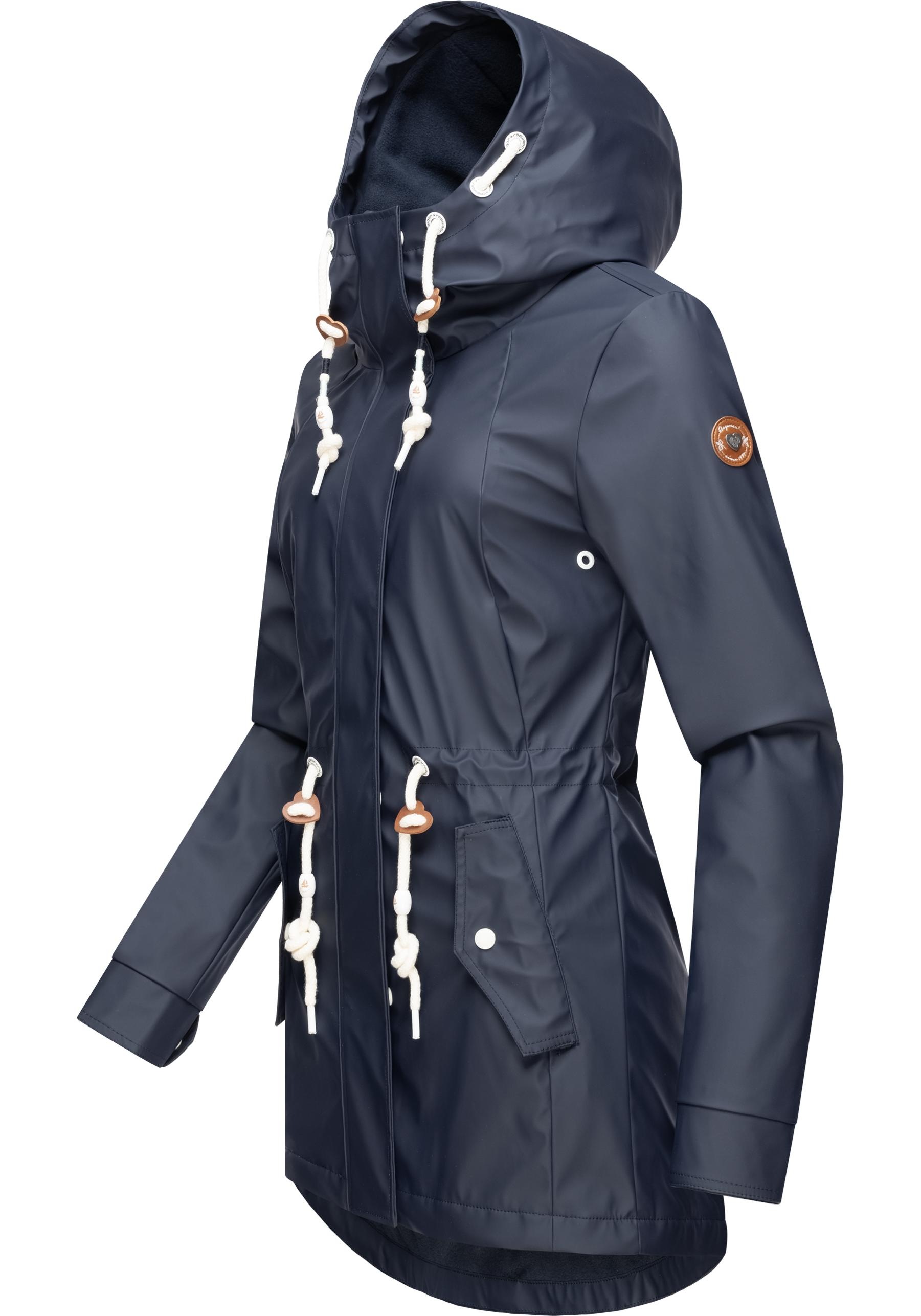 Ragwear Regenmantel "Monadis Rainy Intl.", modischer Regenparka mit kuschli günstig online kaufen
