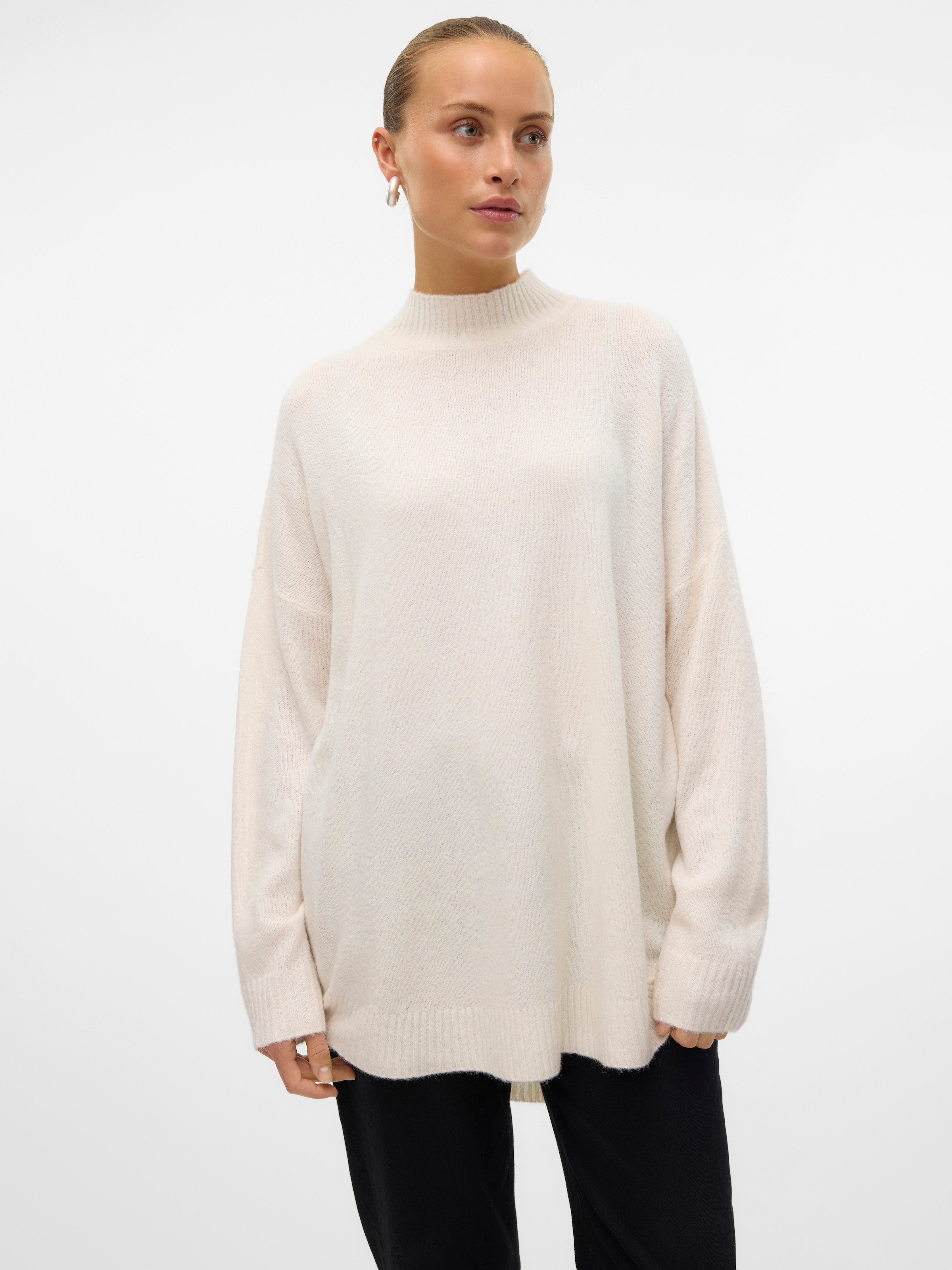 Vero Moda Strickpullover "VMPLAZA LS HIGHNECK LONG PULLOVER GA BOO" günstig online kaufen