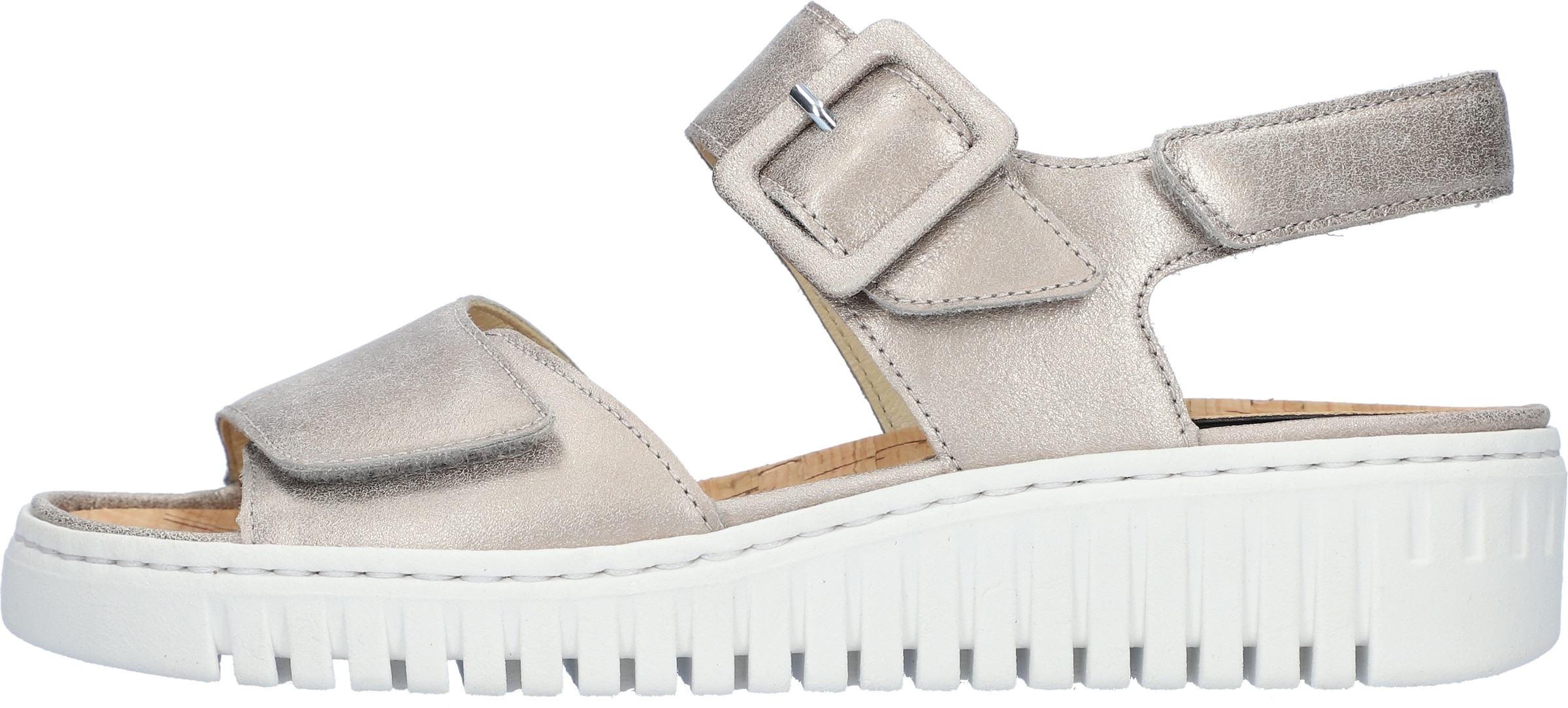 Waldläufer Plateausandale »H-WILLOW«, Sommerschuh, Klettschuh, Bequemschuh mit Korkfußbett, H-Weite