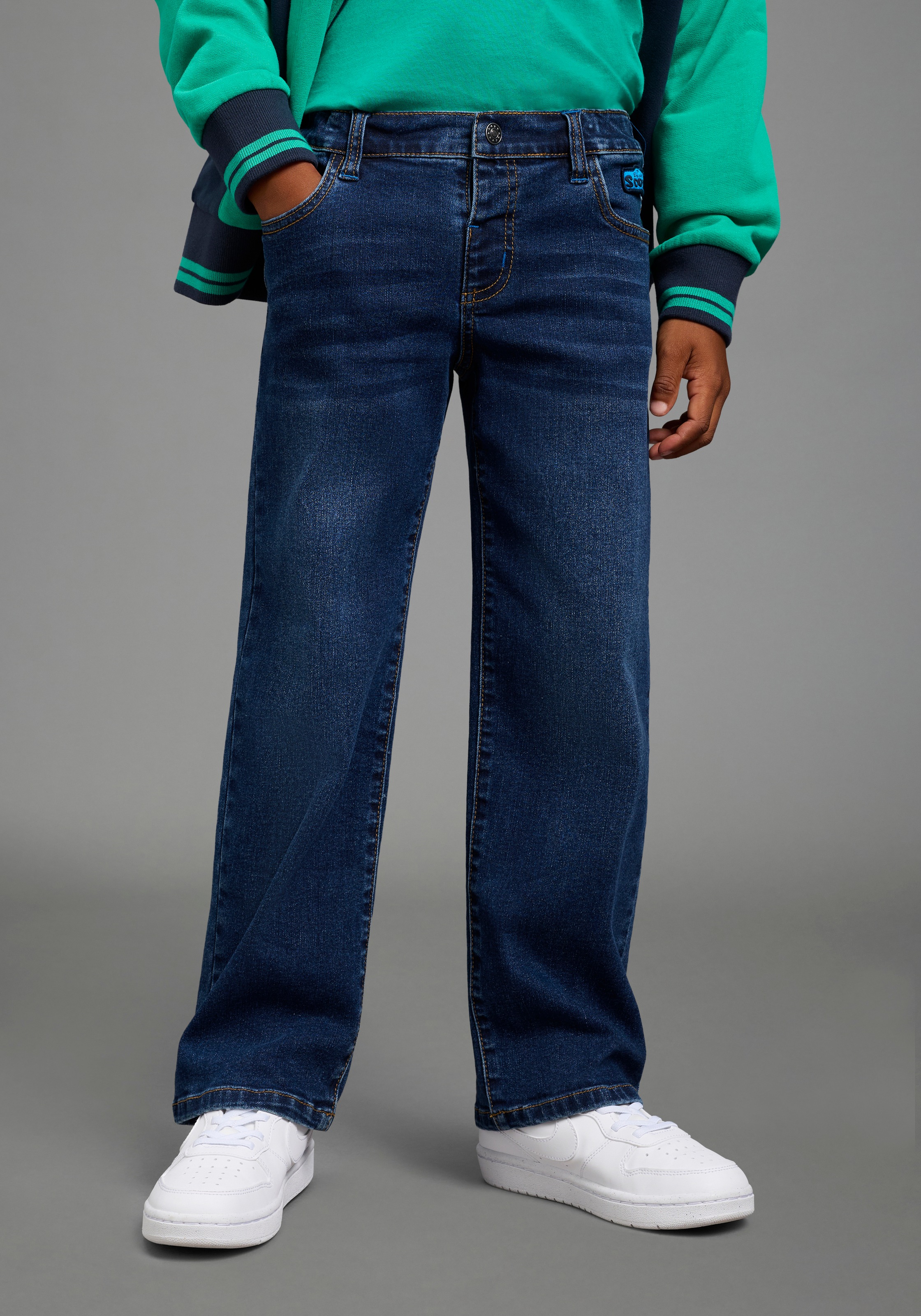 Scout Straight-Jeans "Gerade Schlupf-Stretchjeans - NEU von SCOUT" Stretch-Jeans, straight fit, mit mehreren Taschen inklusive Coinpocket