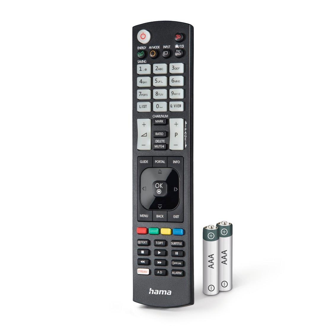 Hama Universal-Fernbedienung »Universal Ersatzfernbedienung für LG TV, lernfähig«, 1-in-1