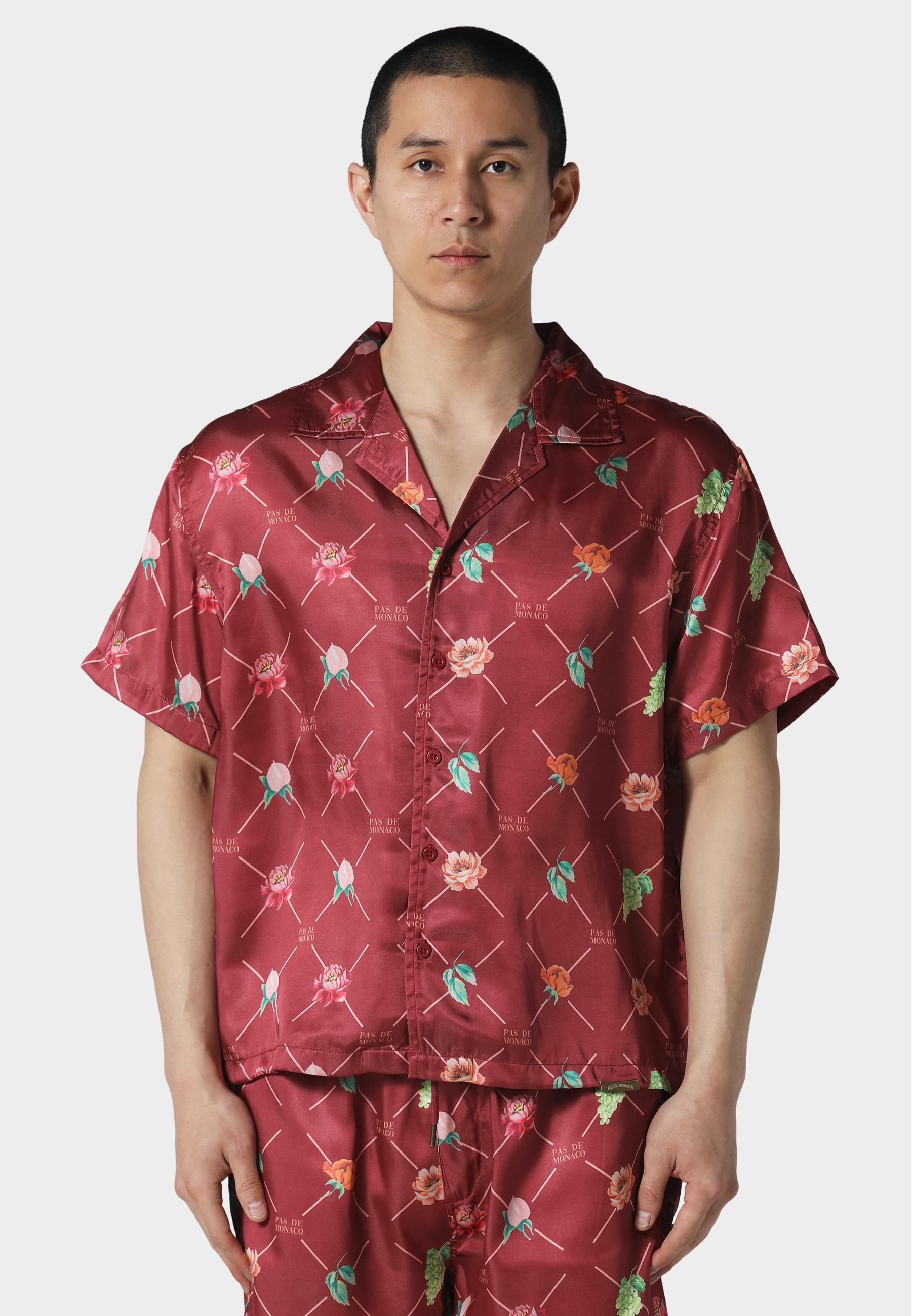 Pas De Monaco Langarmhemd »Pas De Monaco FRUIT MONOGRAM CUBAN SHIRT«, (1 tlg.)