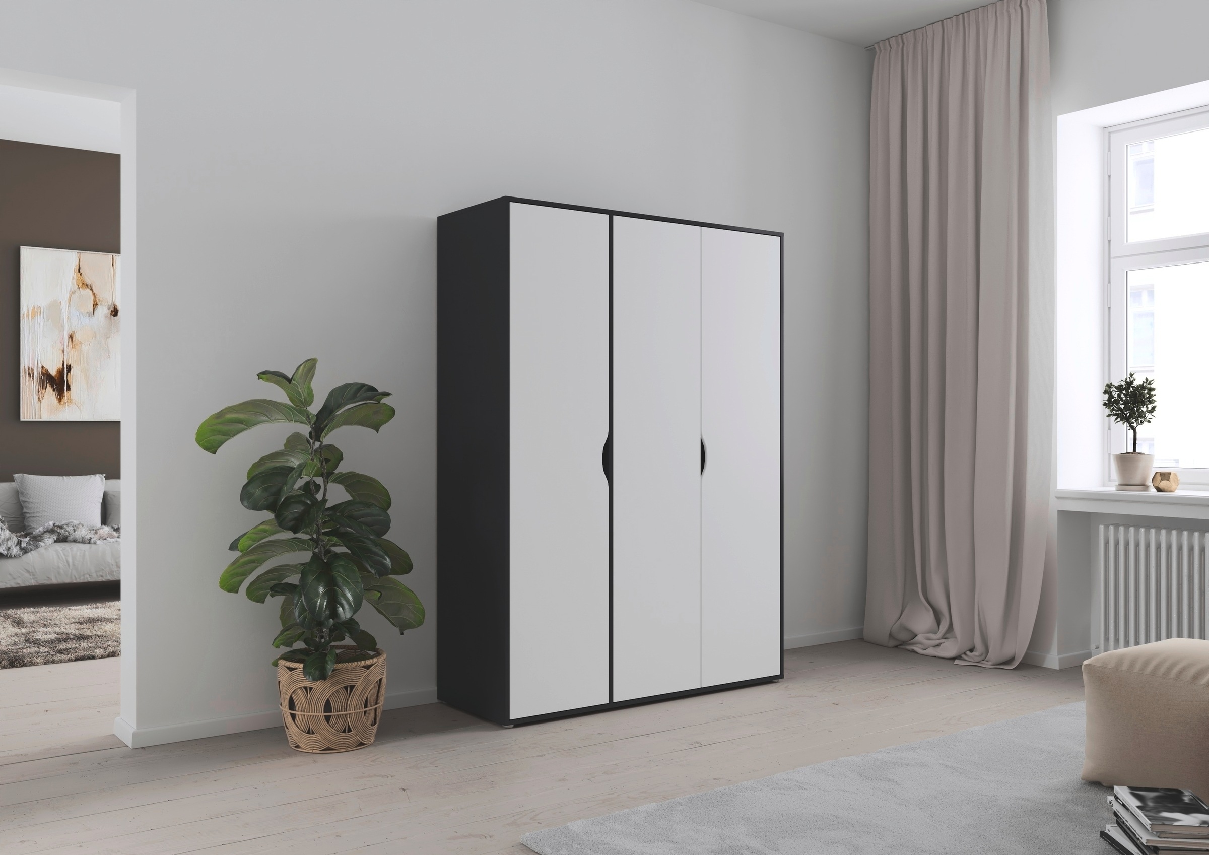 Thumbnail - rauch Drehtürenschrank "Kleiderschrank Schrank Garderobe Wäscheschrank NARAI viel Stauraum", (in 3 verschiedenen Ausstat...