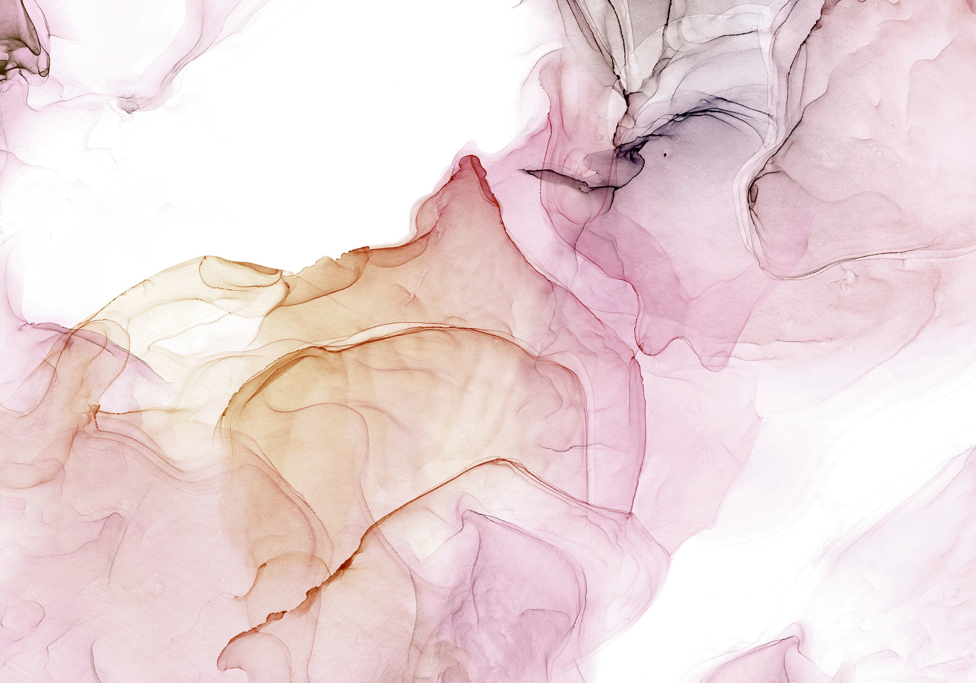 Komar Vliestapete "Digitaldruck Vlies - Shiny Fluid - Größe 400 x 280 cm" bedruckt glatt Wohnzimmer, Schlafzimmer