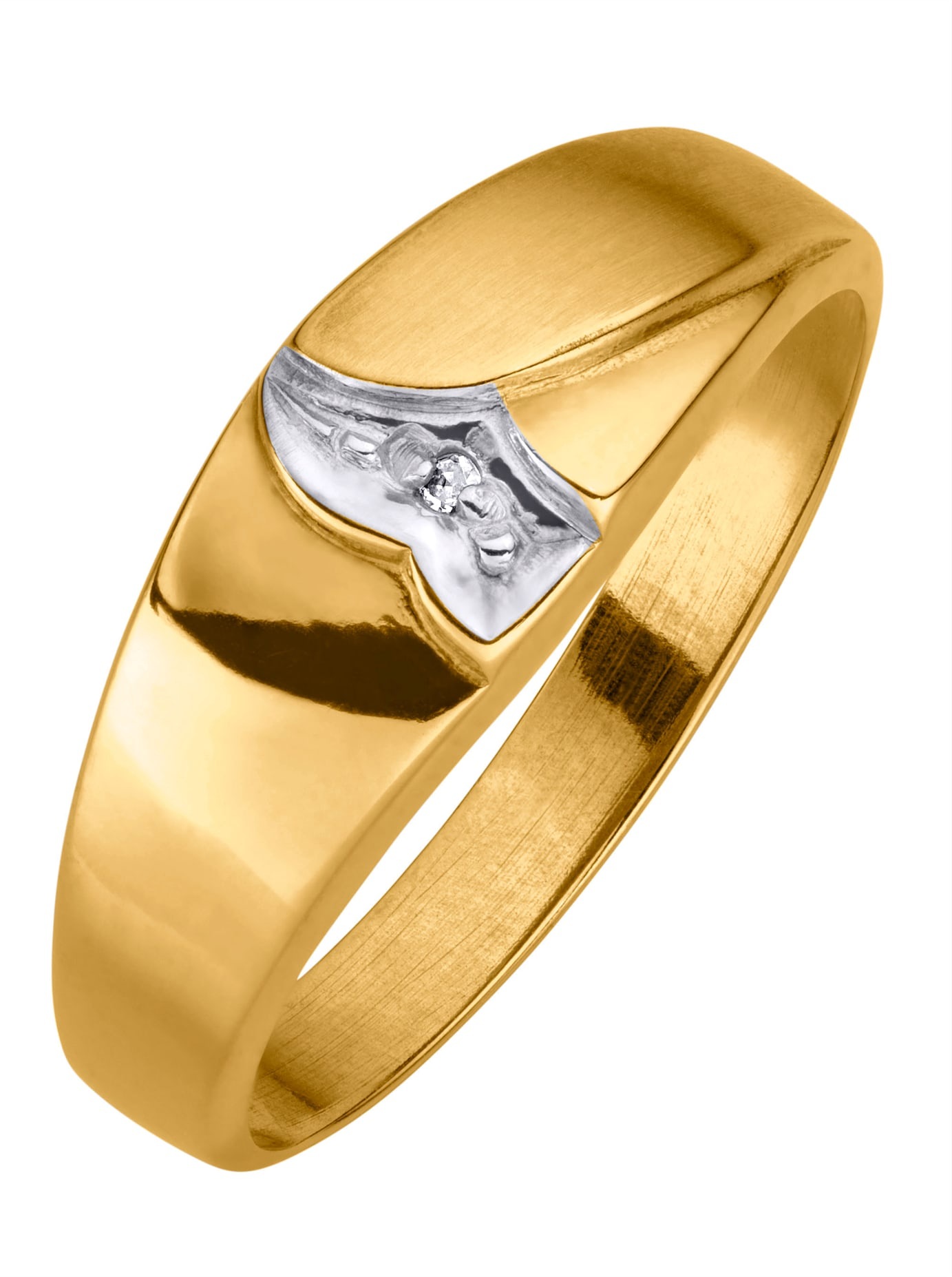 Fingerring LADY Gr. 16, gold (gelbgold 375), Fingerringe, Damen, 16, Gold Metall, Gold, Metall, Fingerring