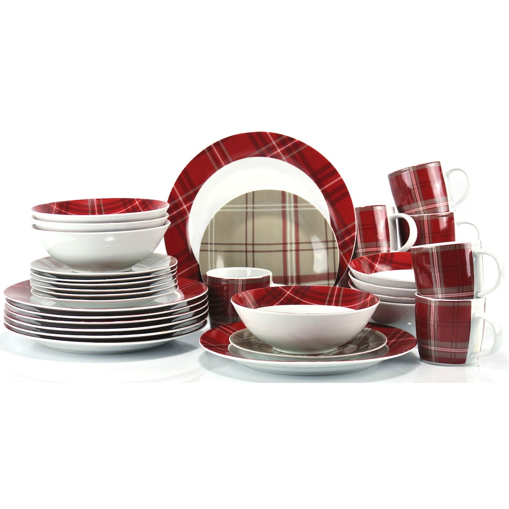 Retsch Arzberg Kombiservice »Geschirr-Set, Service Highland Red«, (Set, 32 tlg.)