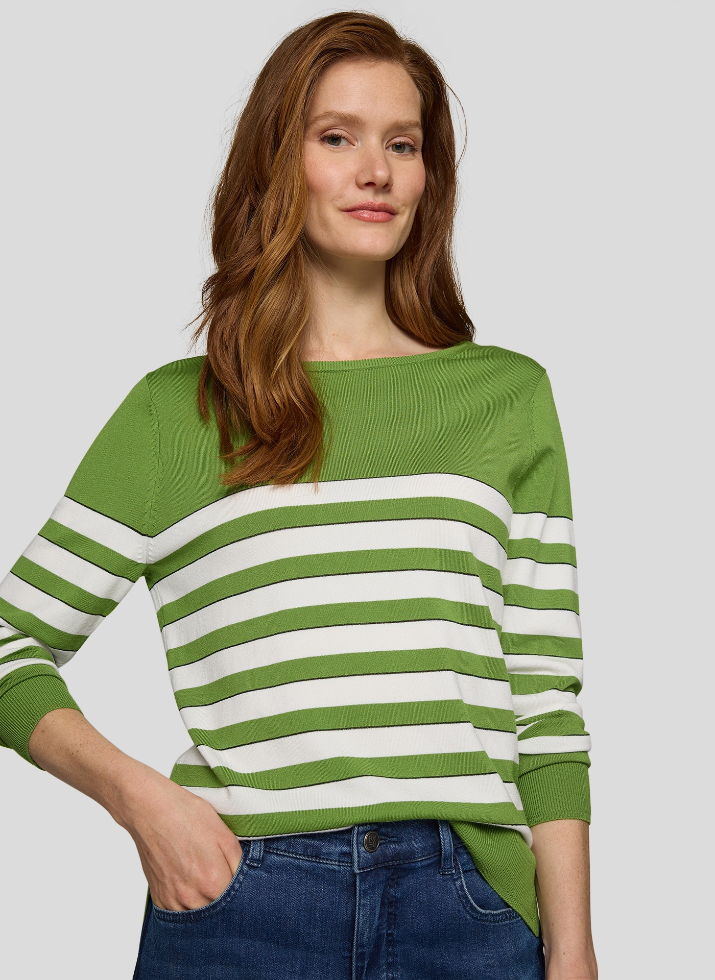 Rabe Strickpullover, im Streifen-Look