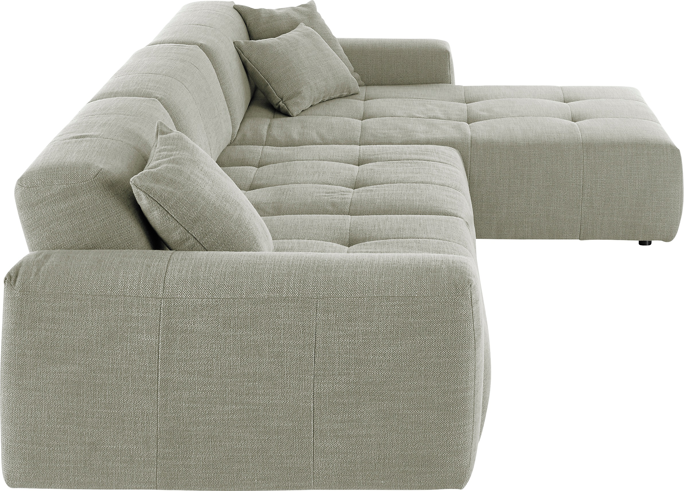 3C Candy Ecksofa »Yoshy mit Komfortfunktionen, modern und bequem, L-Form«, Zwei verschiedene Sitztiefen durch verstellbare Rückenlehne