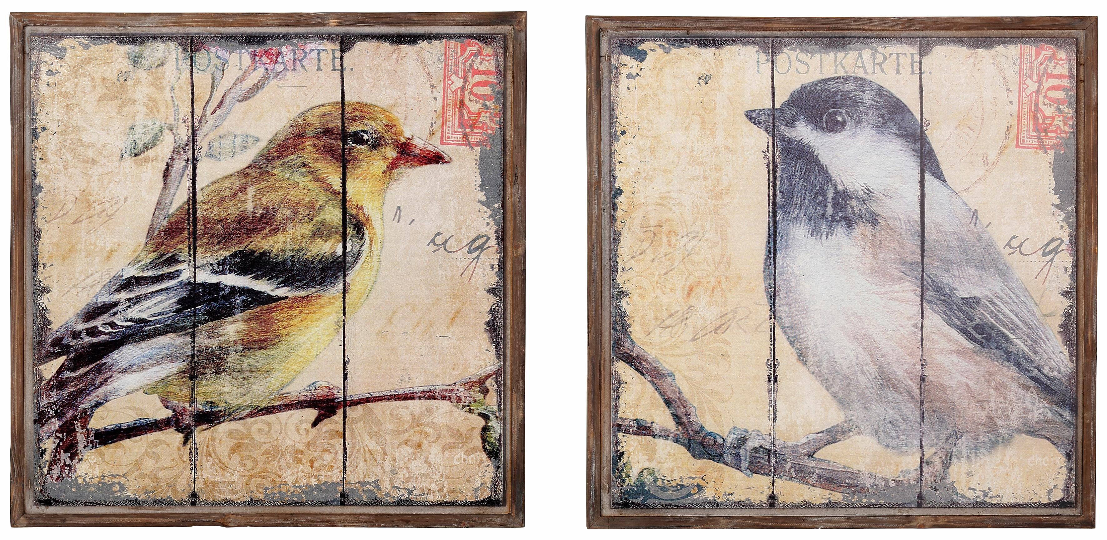 HOFMANN LIVING AND MORE Bild "Vogel" Vögel Set, 2 Stk. tlg. Tiermotiv (Set, 2 St.)