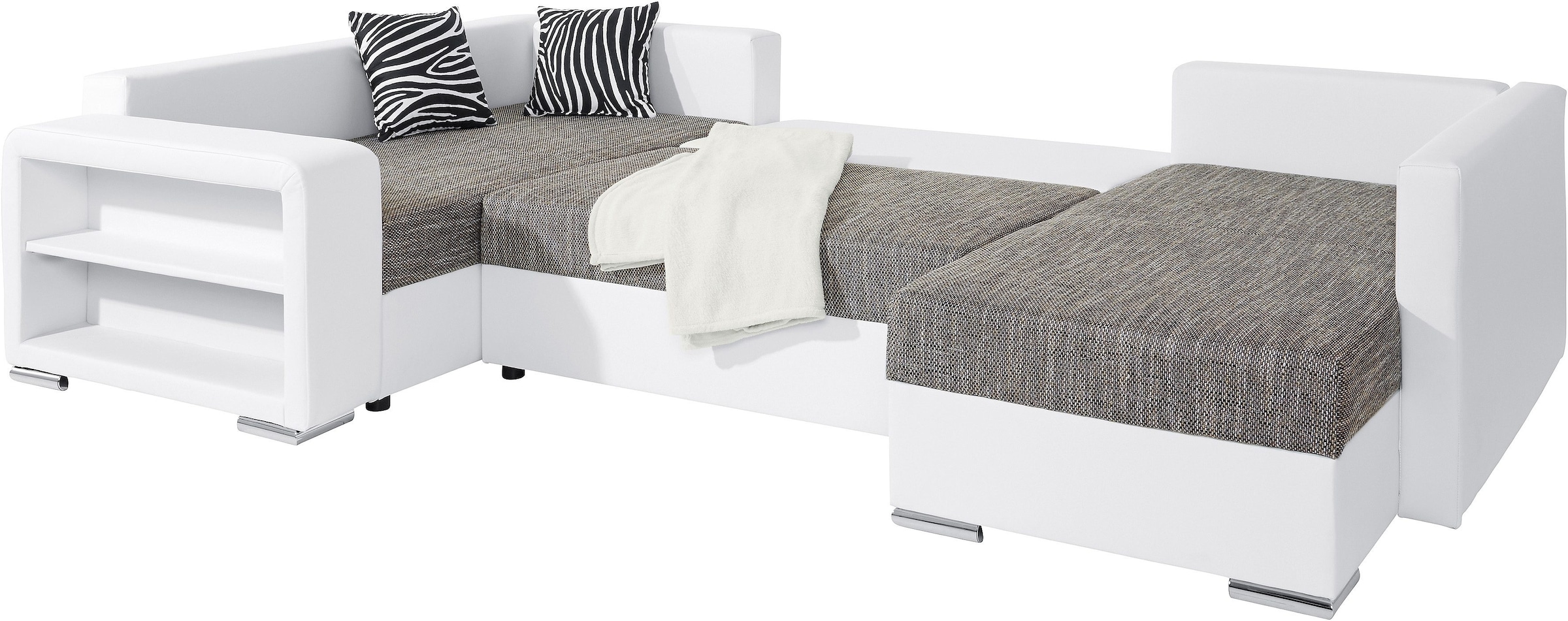 COLLECTION AB Wohnlandschaft »John U-Form«, mit Bettfunktion, wahlweise mit Federkern