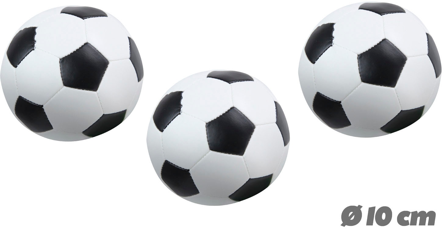 Lena® Softball »Soft-Fußbälle, 3er-Set, 10 cm, weiß/schwarz«
