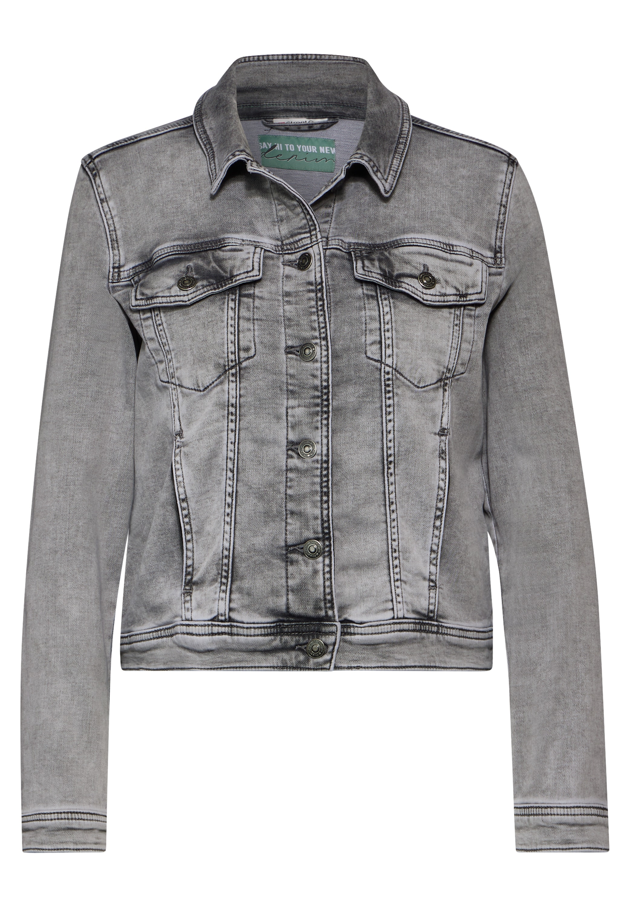 STREET ONE Jeansjacke, in grauer Waschung