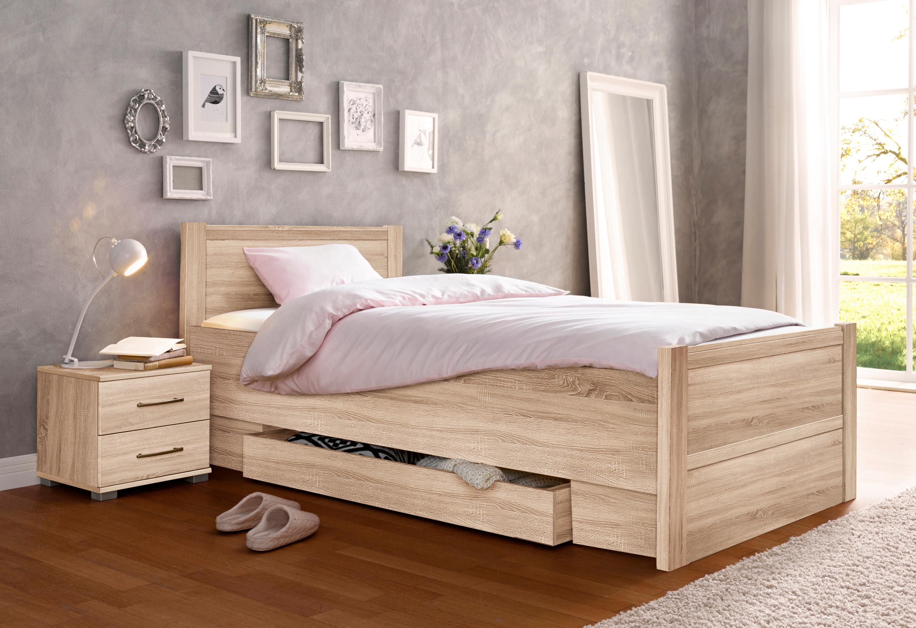 priess Bett "Husum Schlafzimmer Jugendzimmer Rahmenbett" Komforthöhe, hochwertige Premium Qualität, für Motorrahmen geeignet