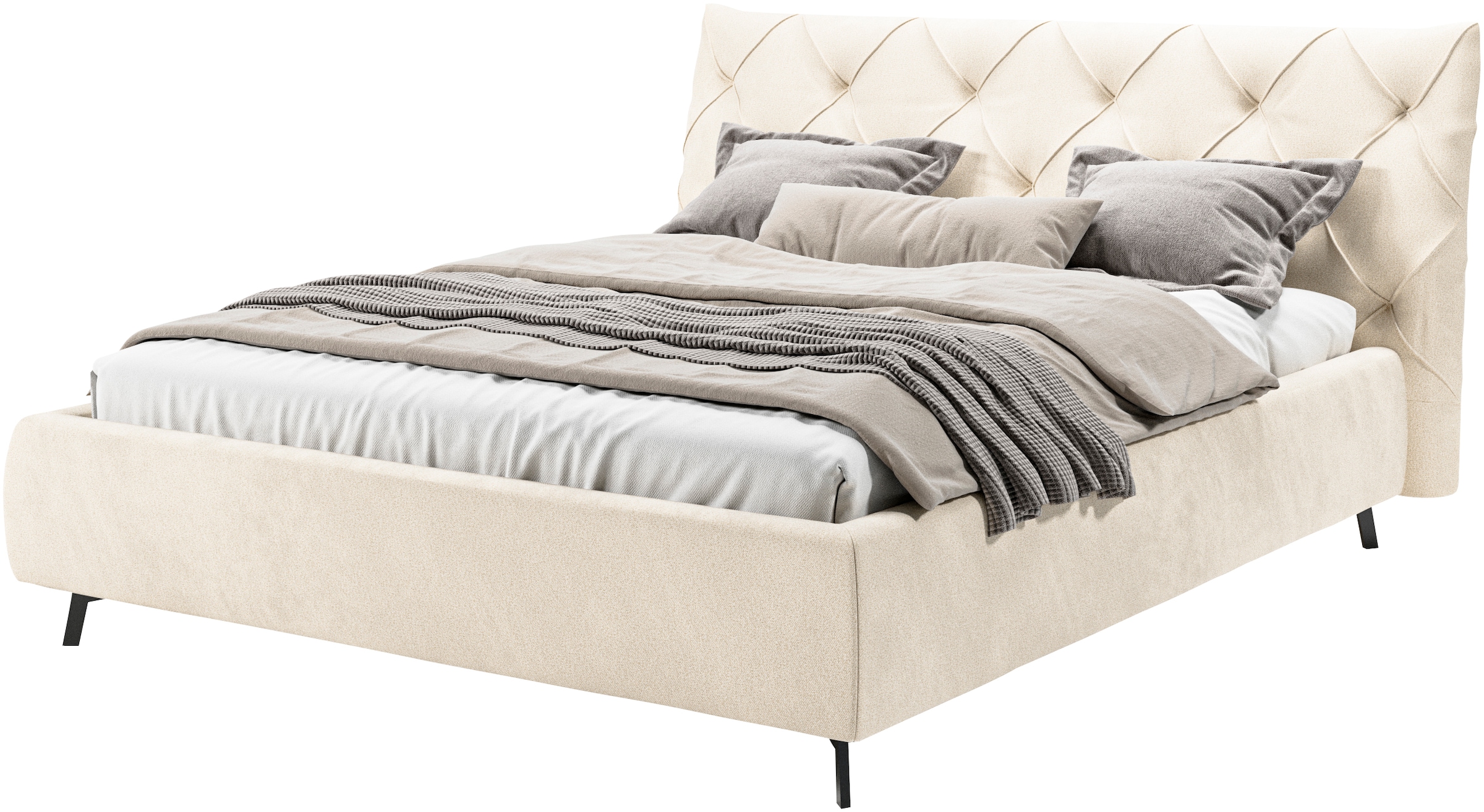 Home affaire "Elloree, in 4 Breiten bis 200cm, auch in Leder" Kopfteilhöhe 105 cm, belastbar bis 280 kg, auch in Überlänge 220cm